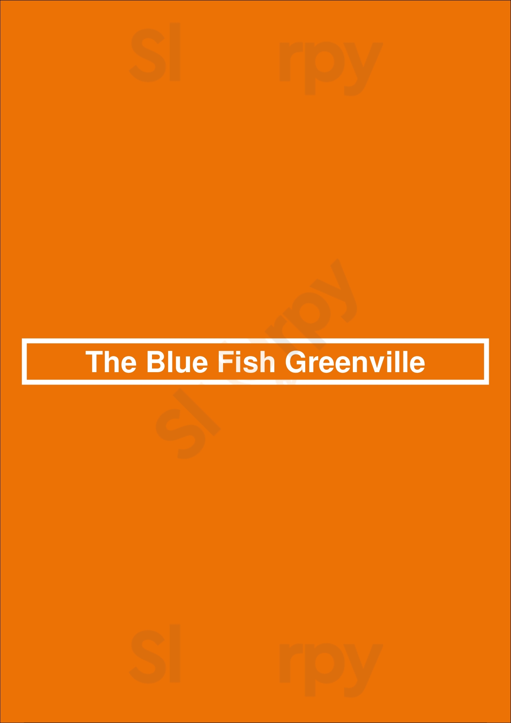 The Blue Fish Greenville Dallas Menu - 1