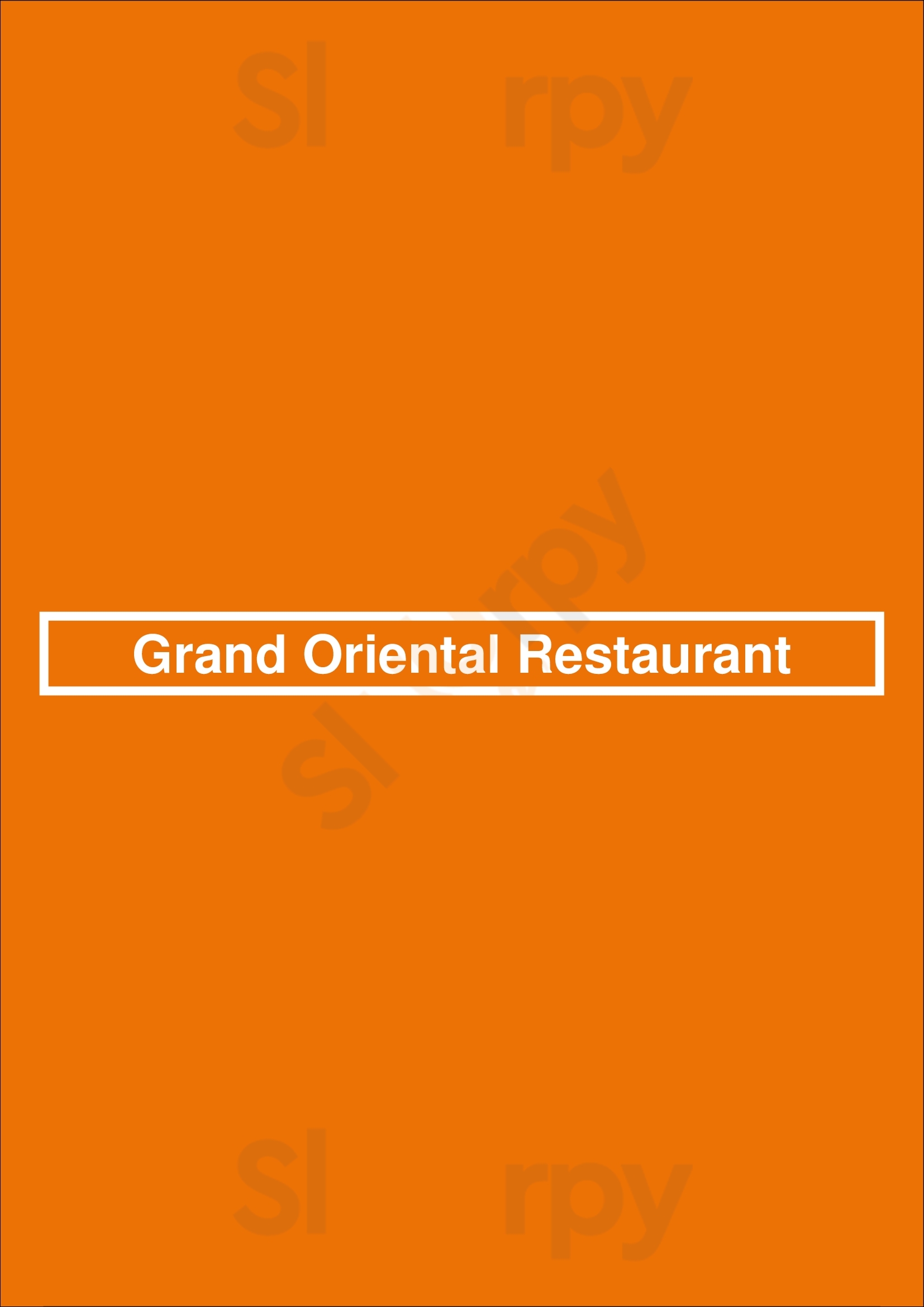 Grand Oriental Restaurant Cincinnati Menu - 1