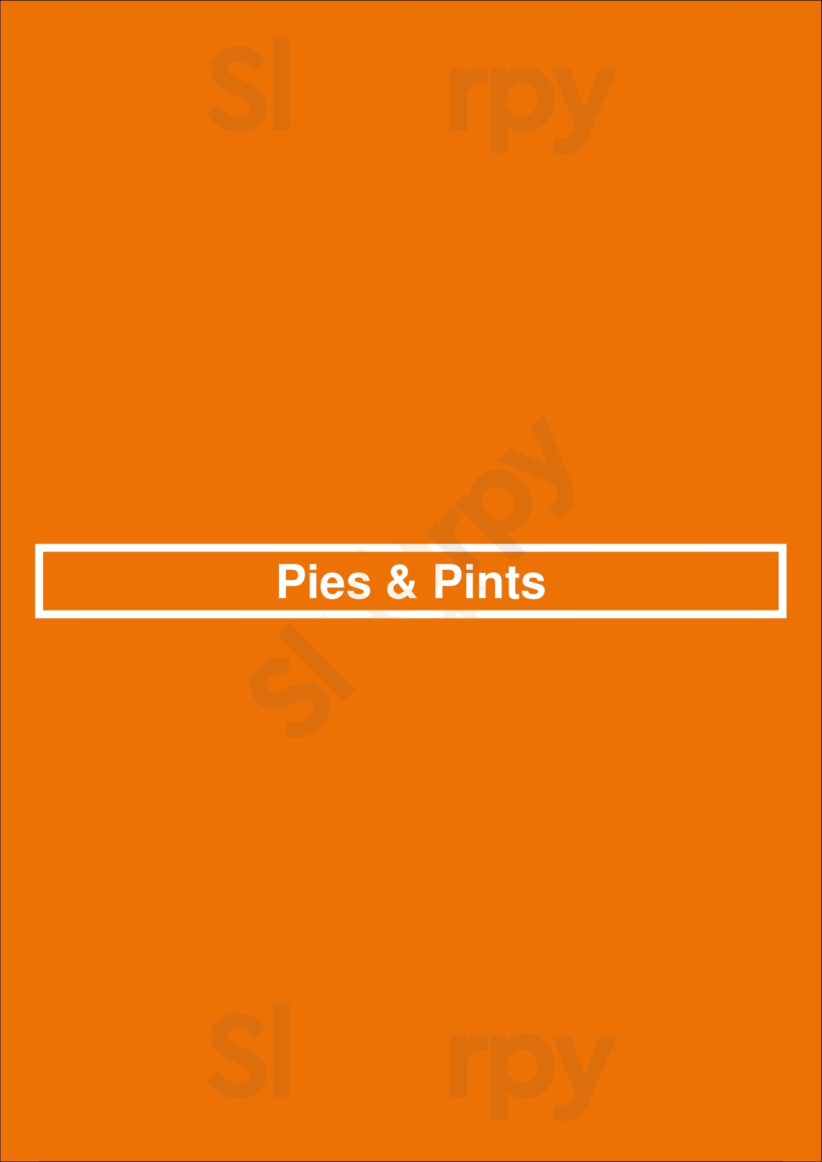 Pies & Pints Richmond Menu - 1