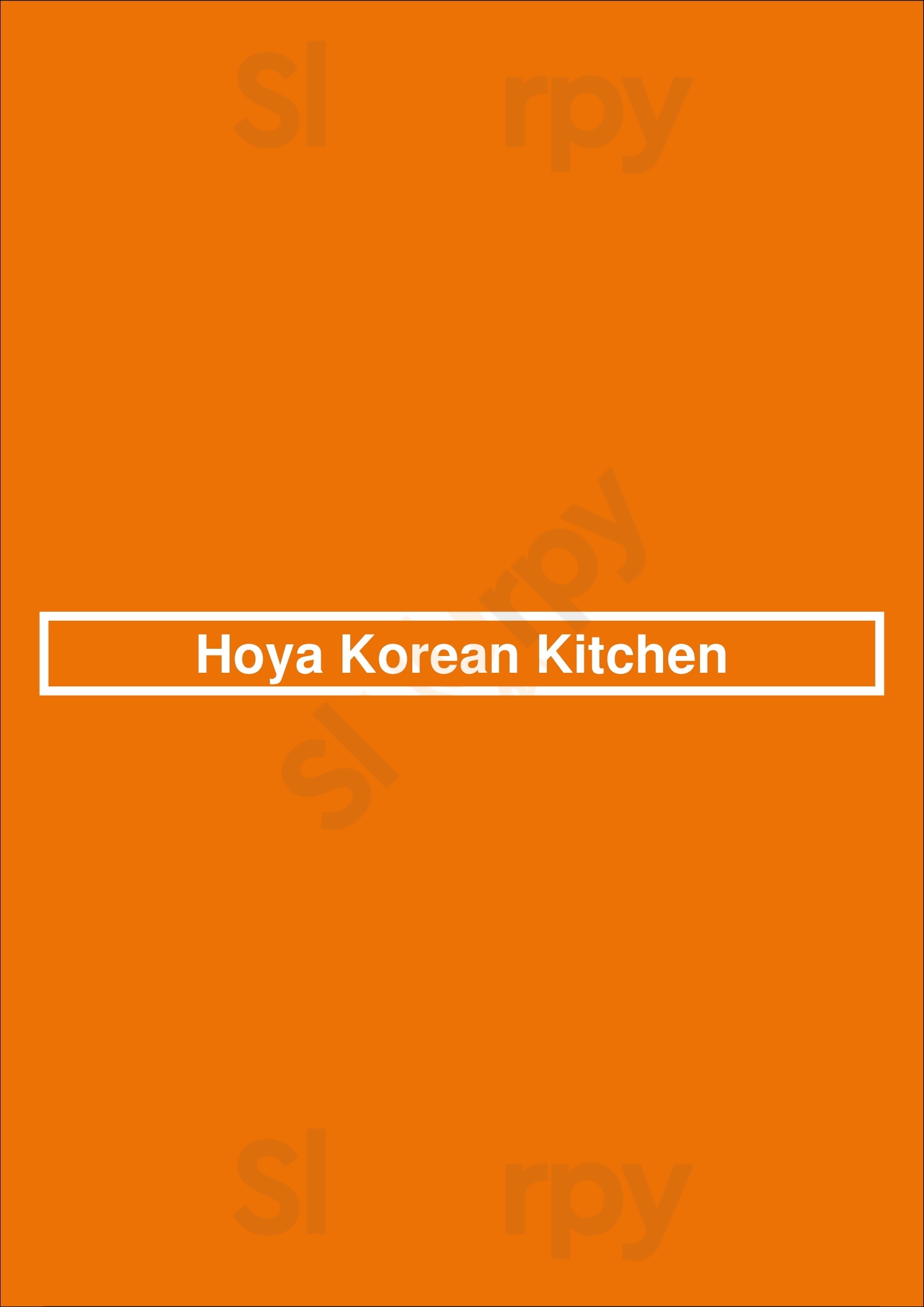 Hoya Korean Kitchen Fort Worth Menu - 1