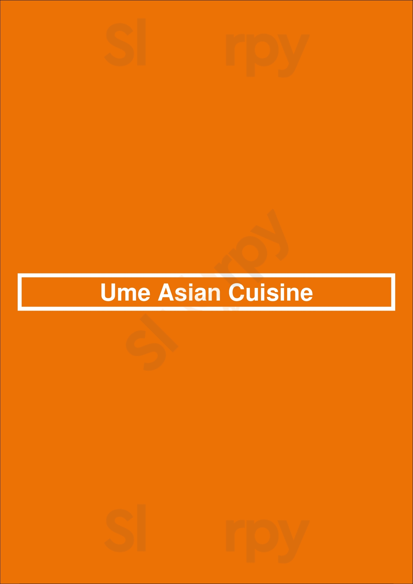 Ume Asian Cuisine Tucson Menu - 1