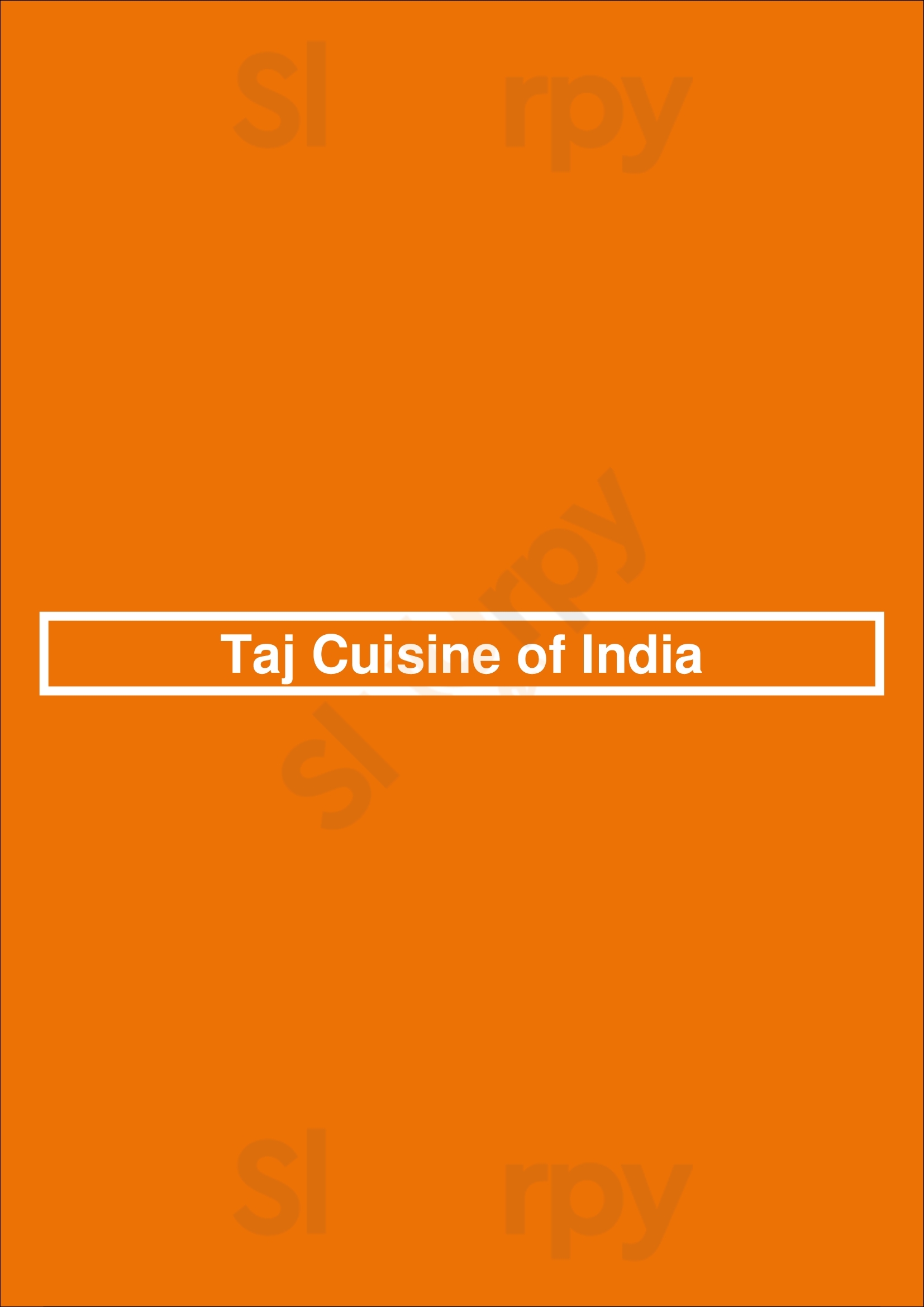 Taj Cuisine Of India Oklahoma City Menu - 1