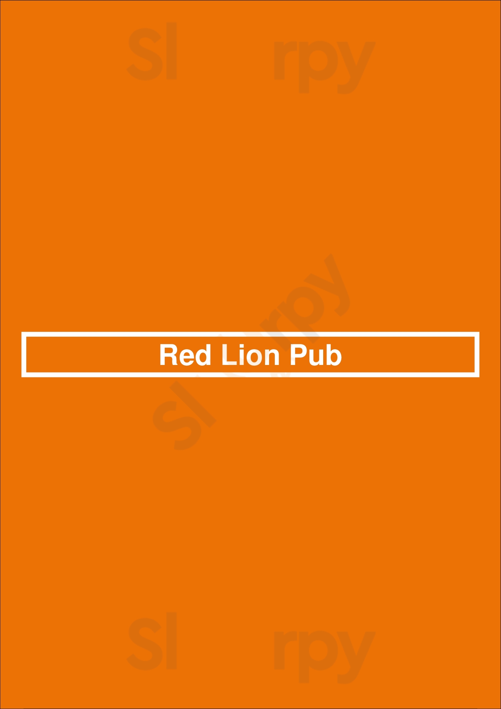 Red Lion Pub Milwaukee Menu - 1