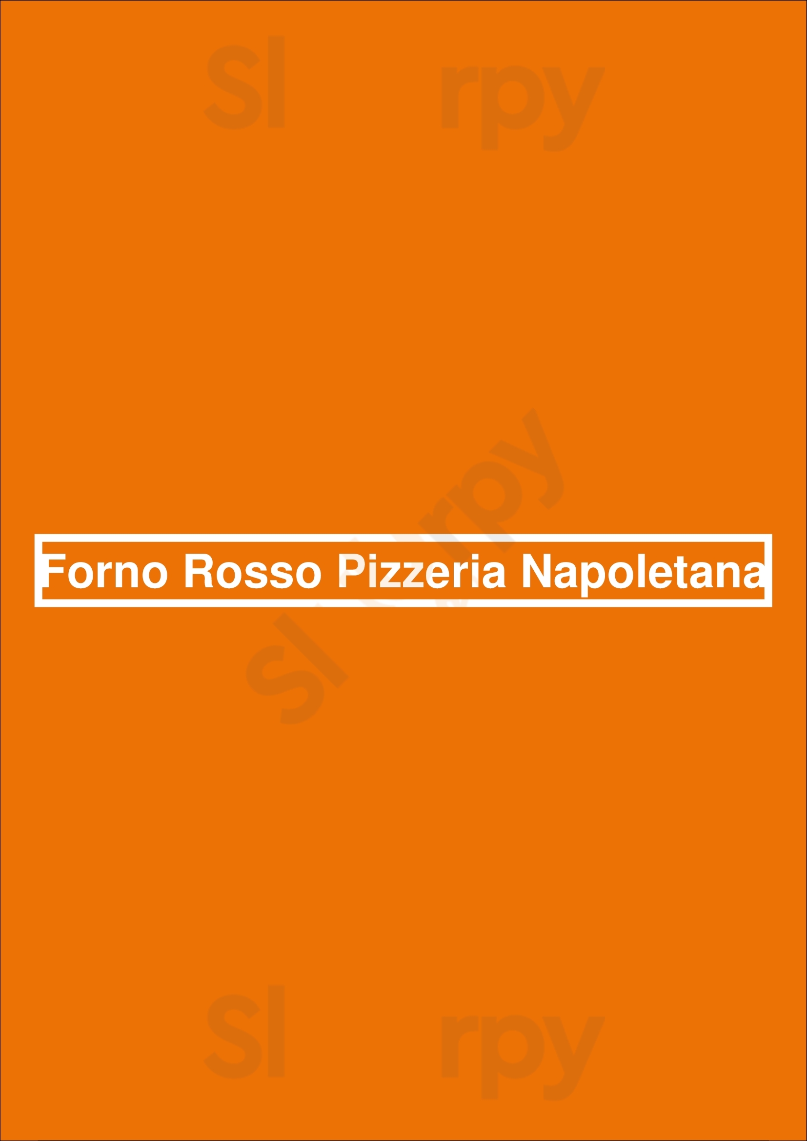 Forno Rosso Pizzeria Napoletana Chicago Menu - 1