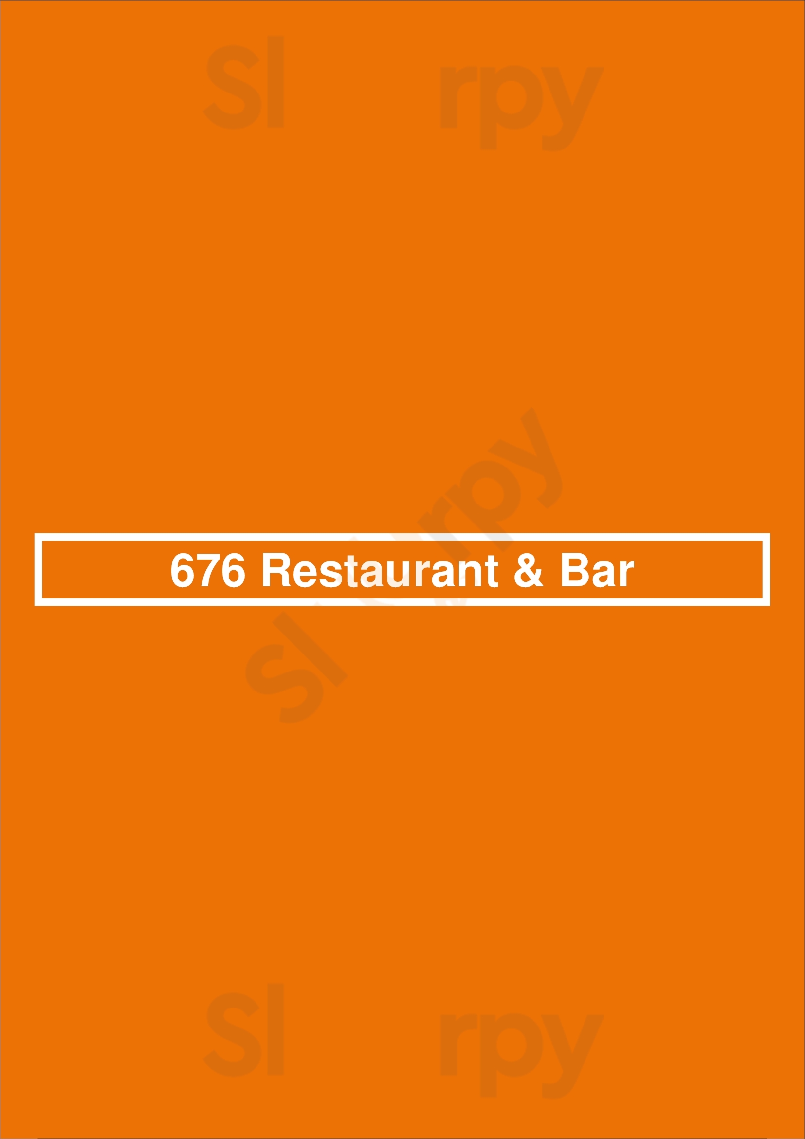 676 Restaurant & Bar Chicago Menu - 1