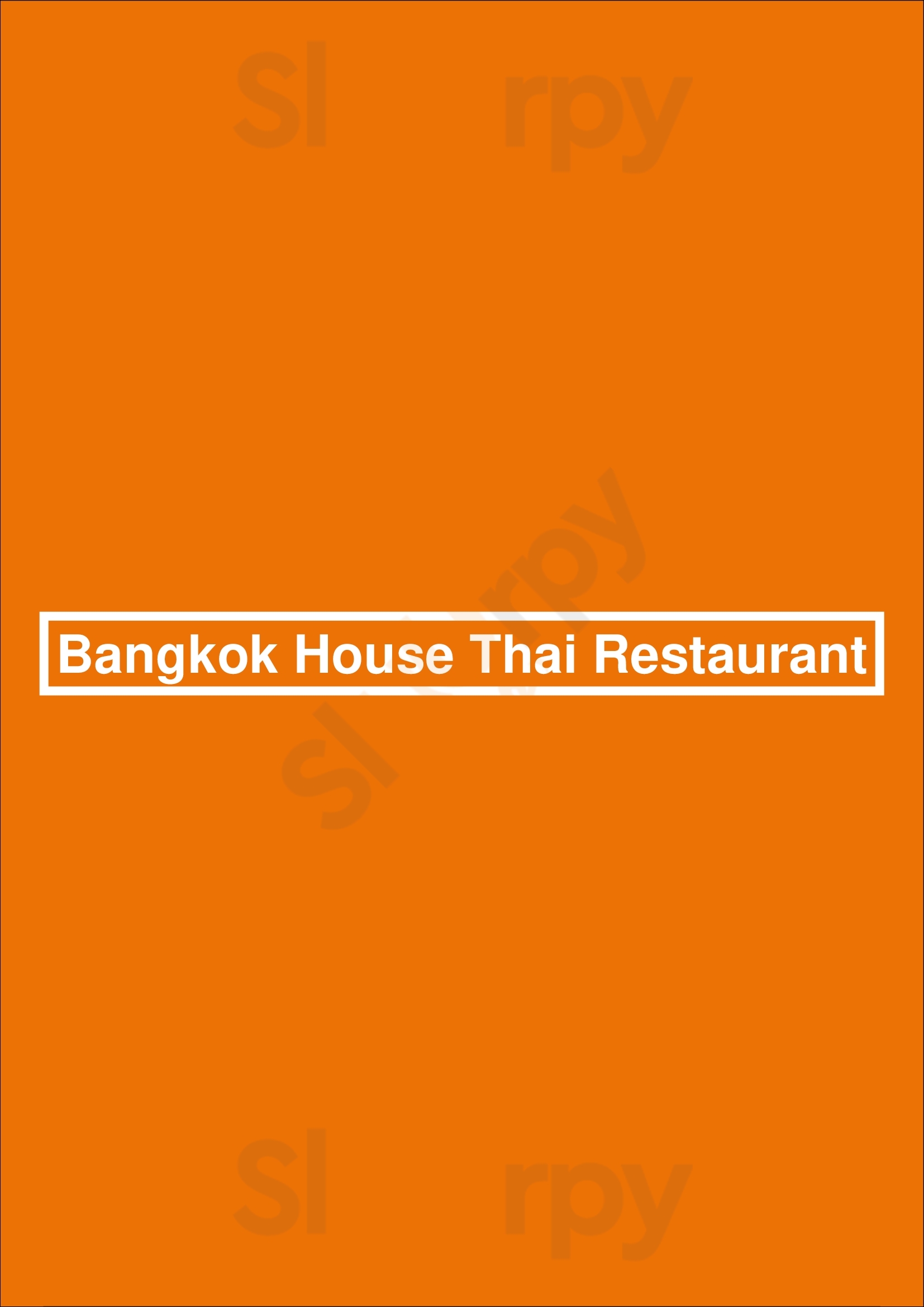 Bangkok House Thai Restaurant Fort Worth Menu - 1