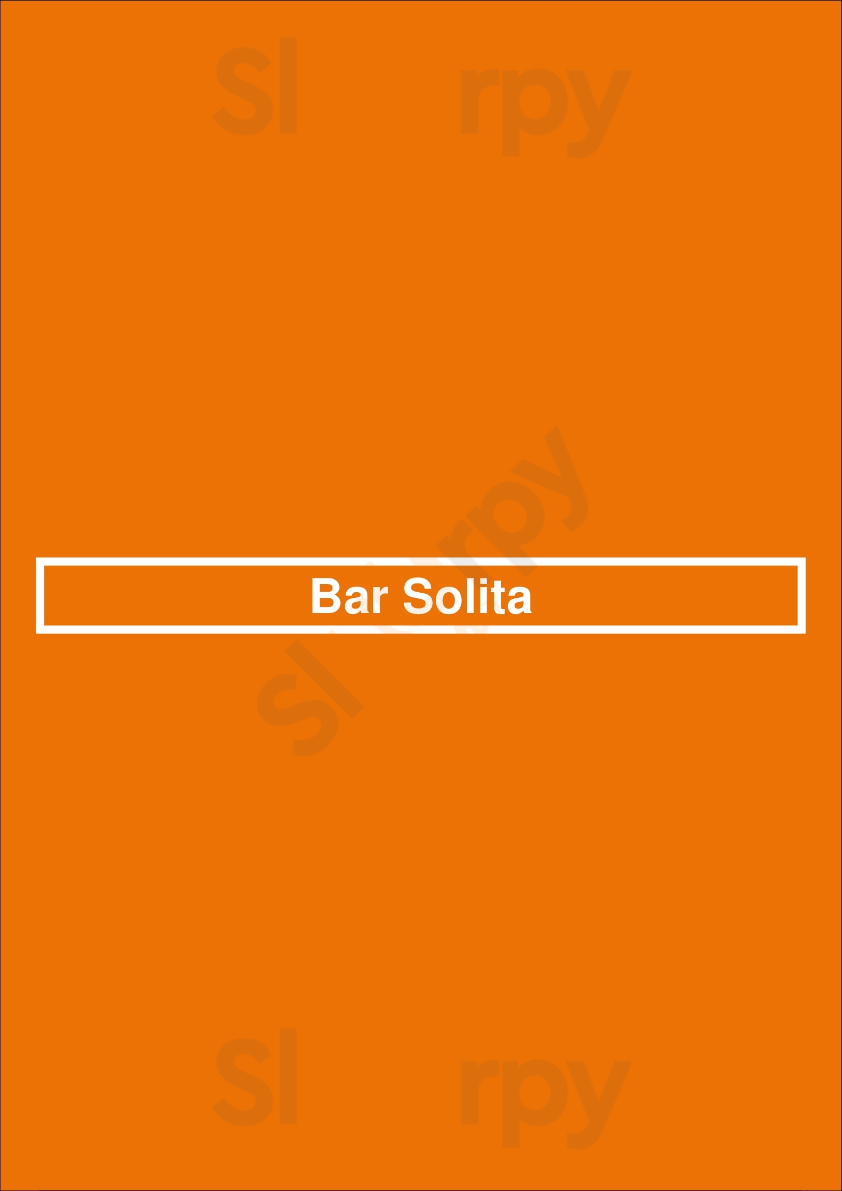 Bar Solita Richmond Menu - 1