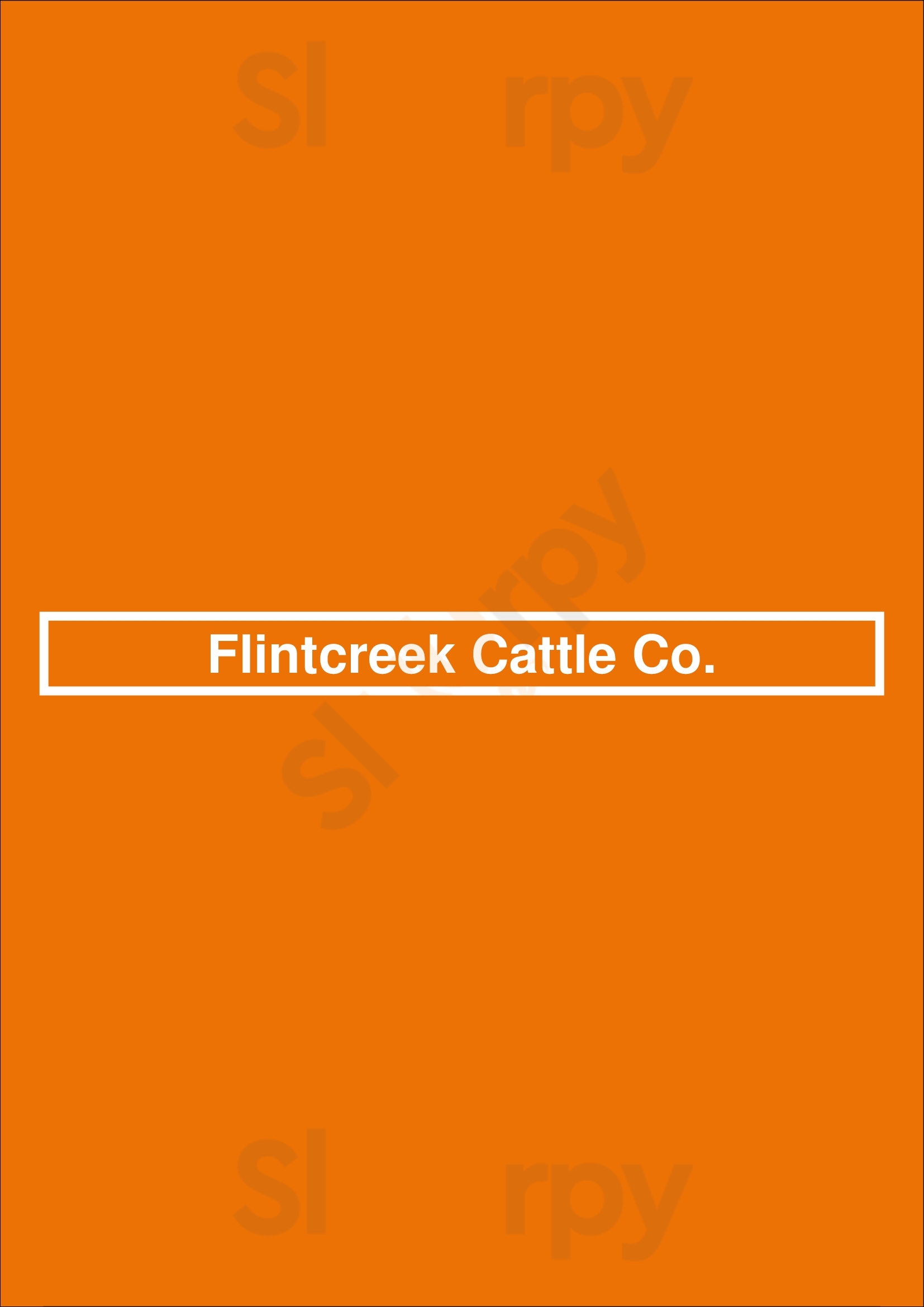 Flintcreek Cattle Co. Seattle Menu - 1