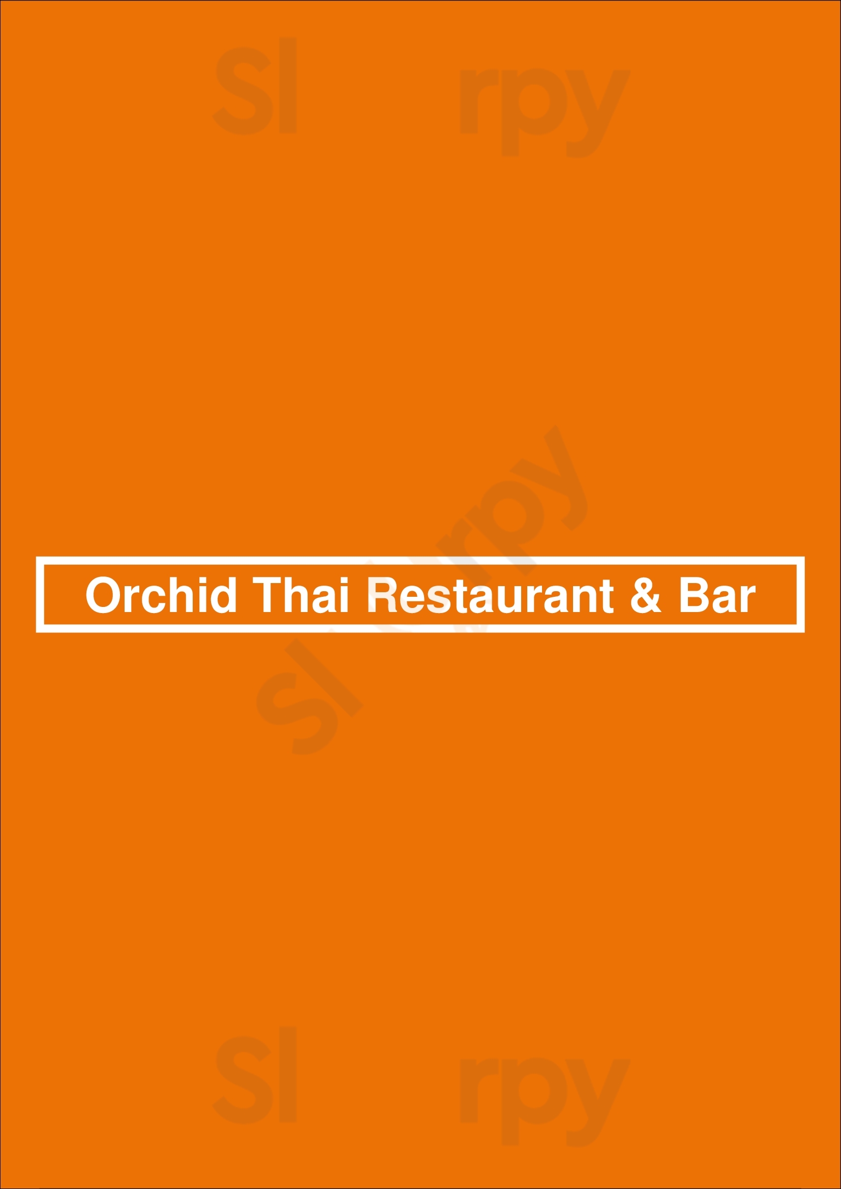 Orchid Thai Restaurant & Bar Sacramento Menu - 1