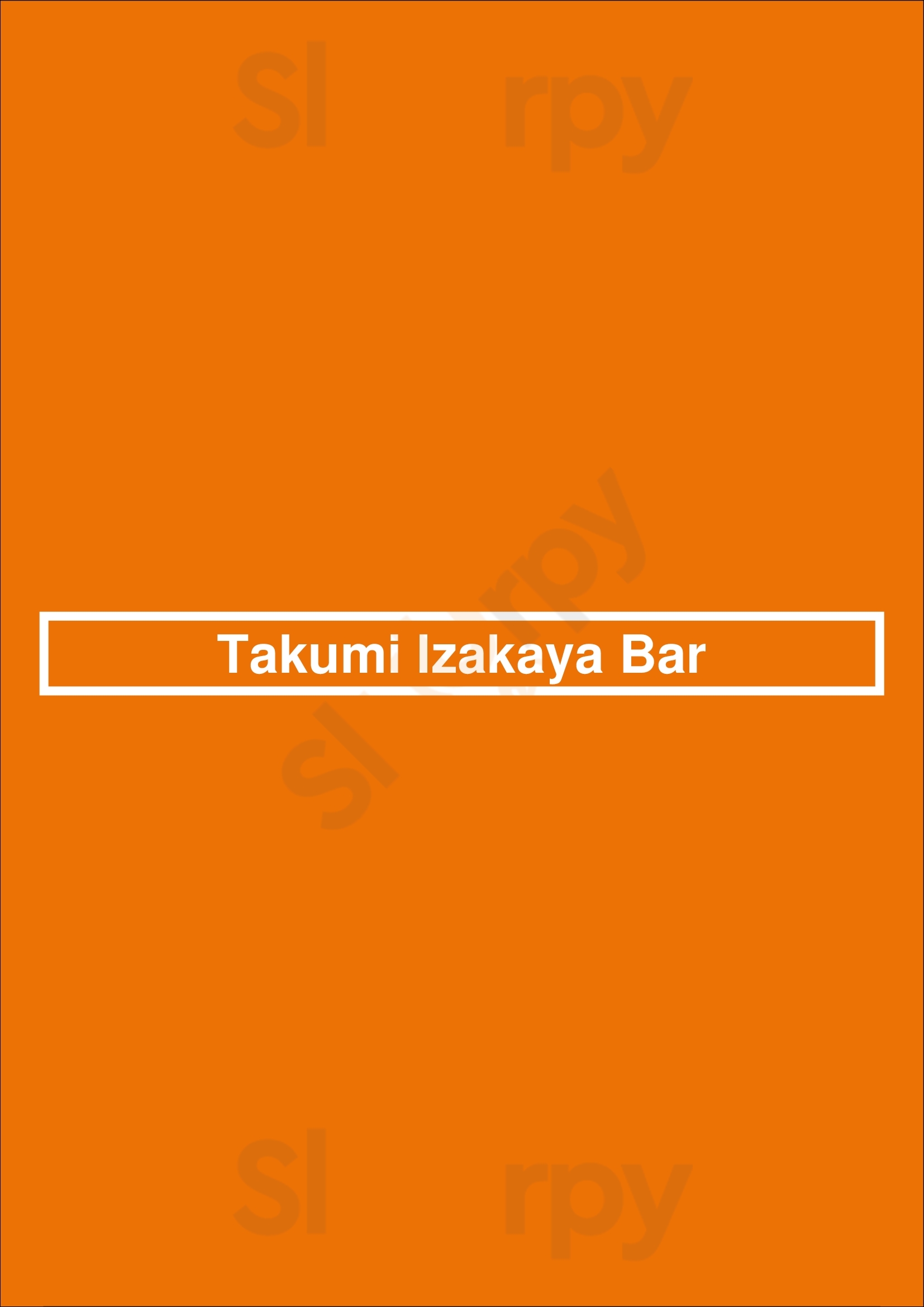 Takumi Izakaya Bar Sacramento Menu - 1
