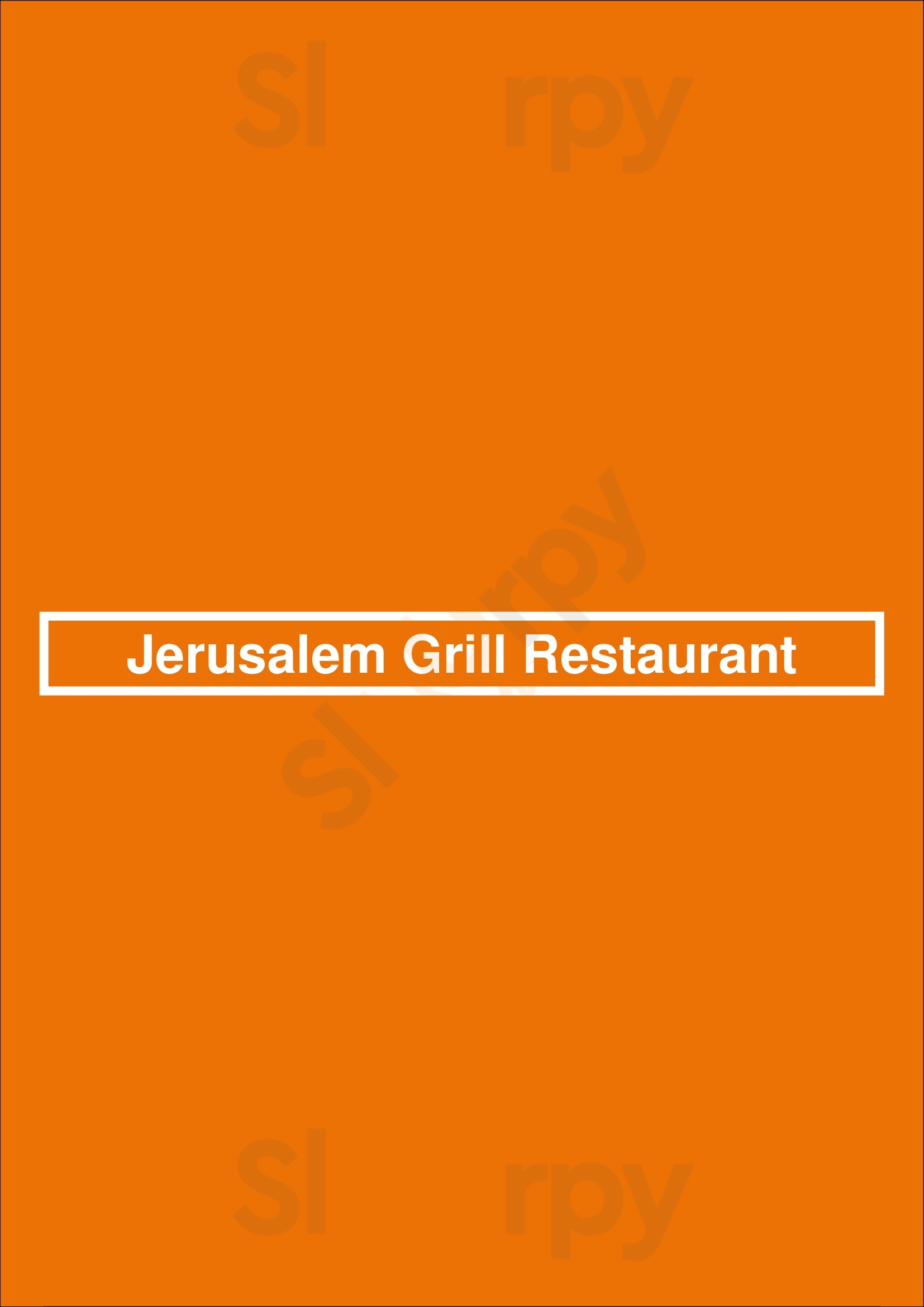 Jerusalem Grill Restaurant San Antonio Menu - 1