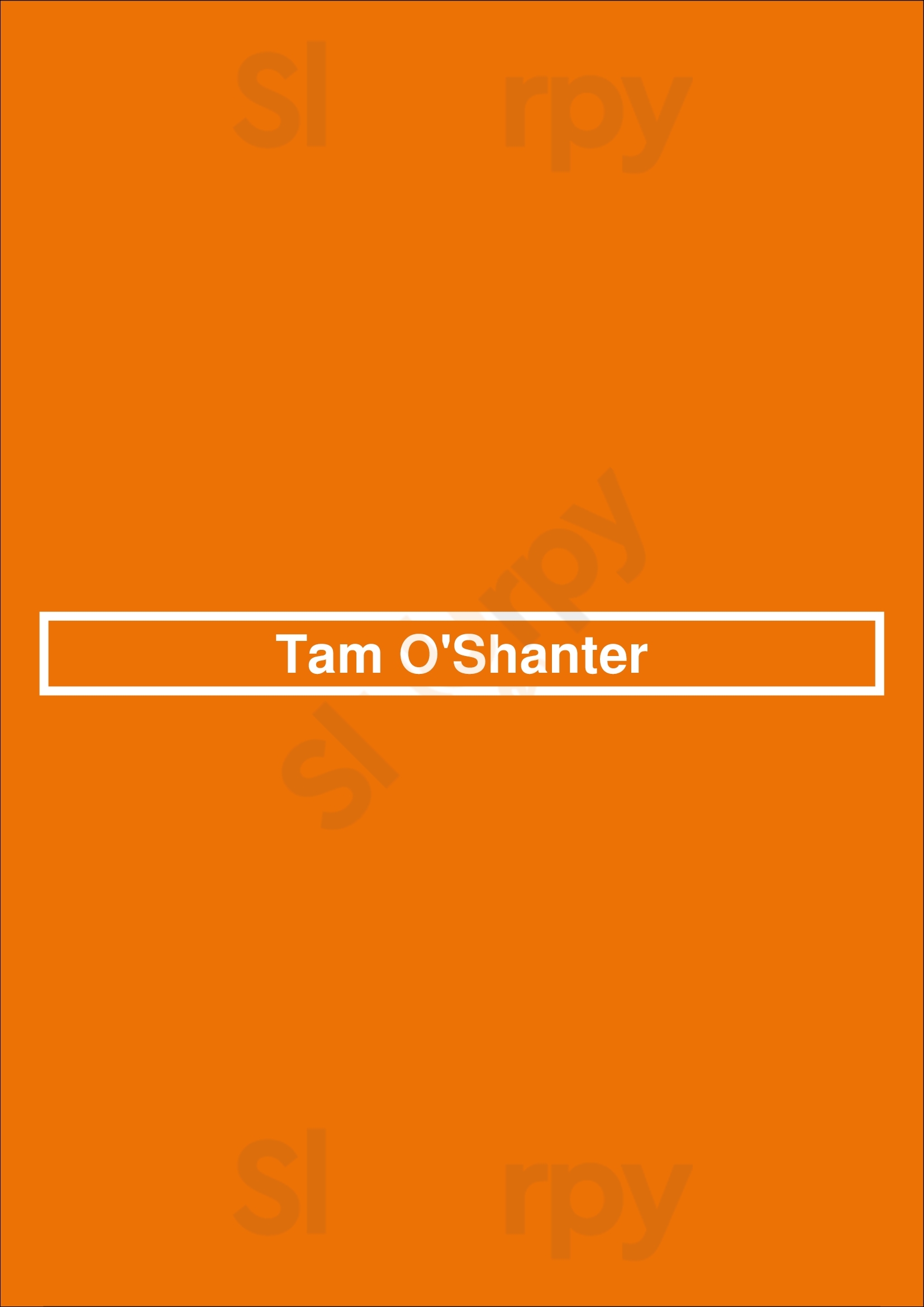 Tam O'shanter Los Angeles Menu - 1