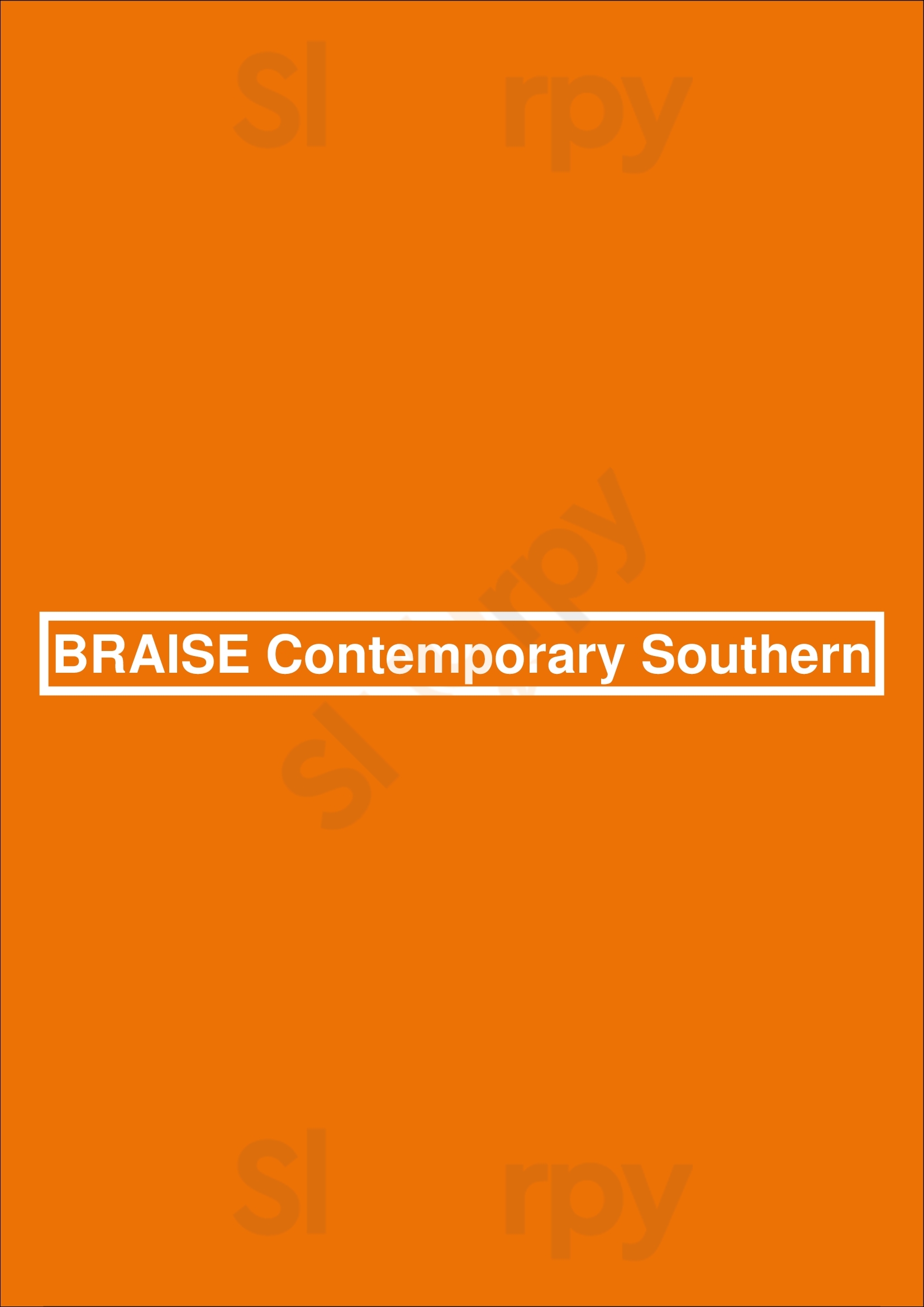 Braise Contemporary Southern Raleigh Menu - 1