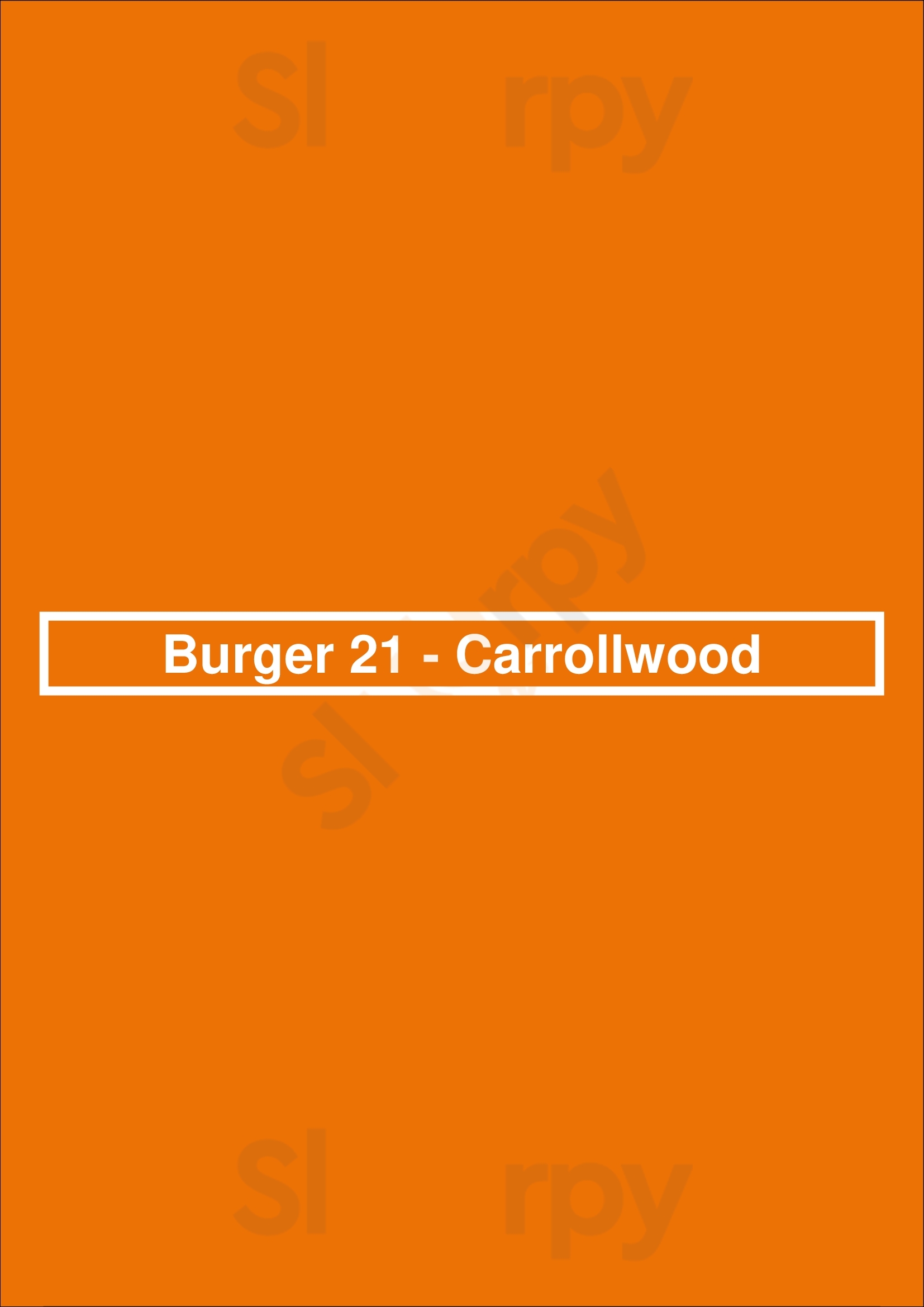 Burger 21 - Carrollwood Tampa Menu - 1