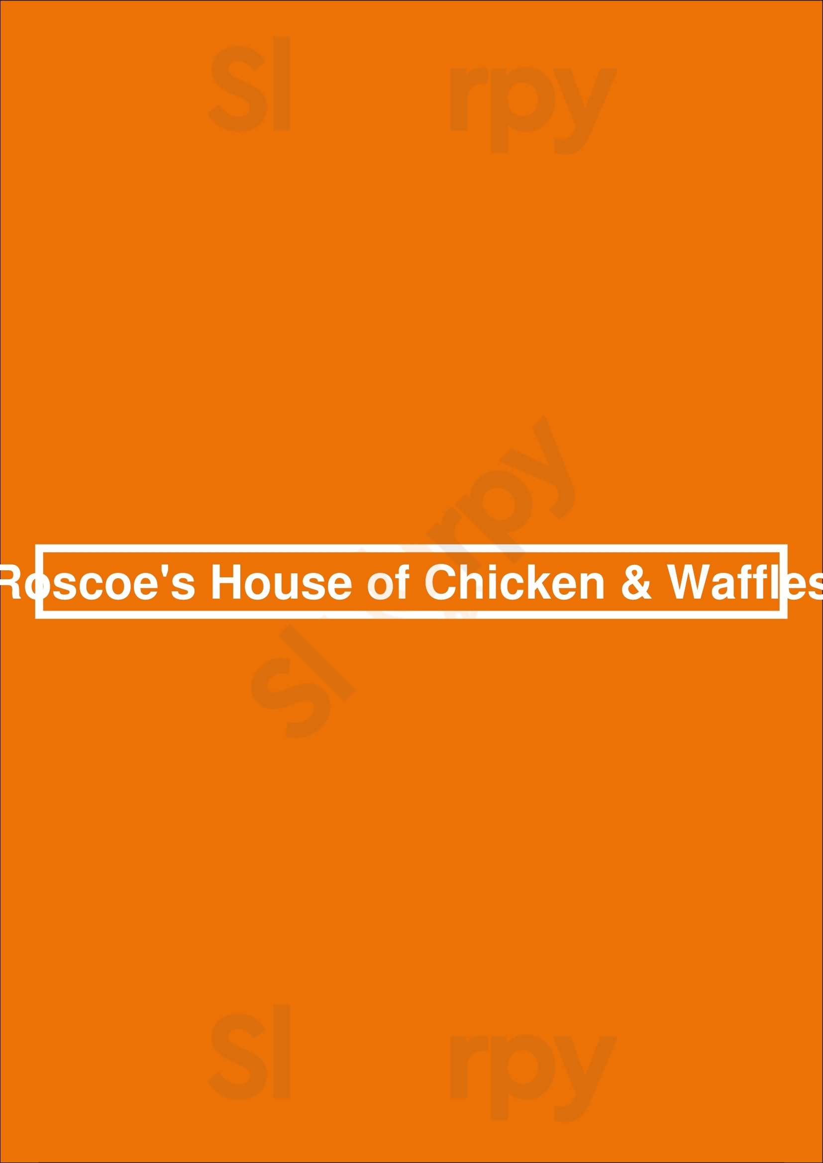 Roscoe's House Of Chicken & Waffles Los Angeles Menu - 1