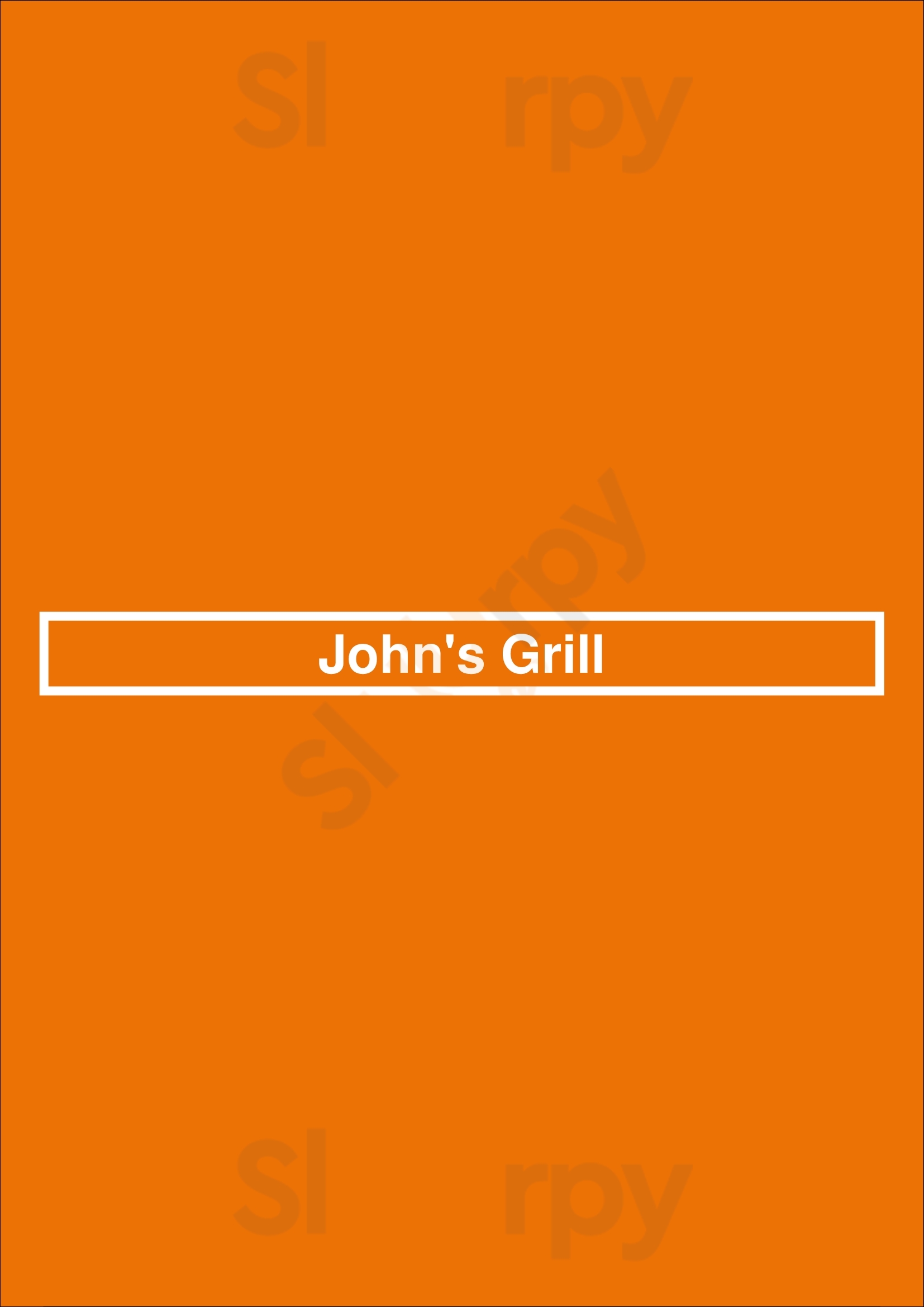 John's Grill San Francisco Menu - 1
