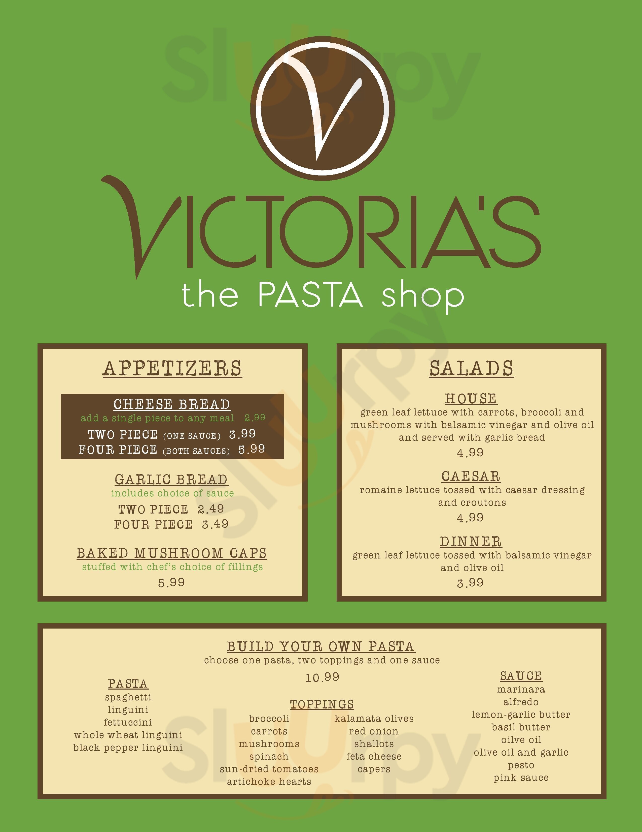 Victoria's The Pasta Shop Oklahoma City Menu - 1
