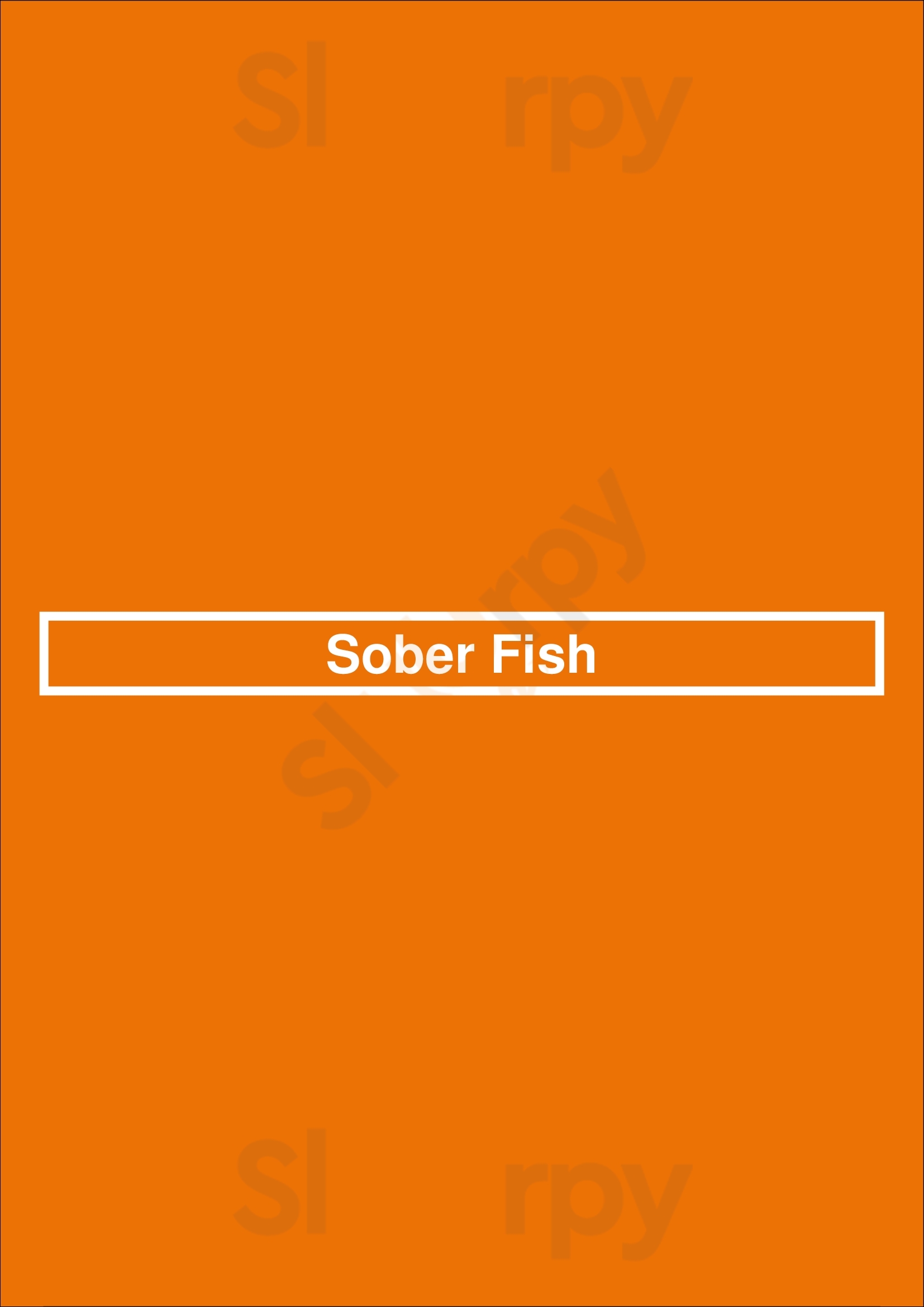 Sober Fish Minneapolis Menu - 1