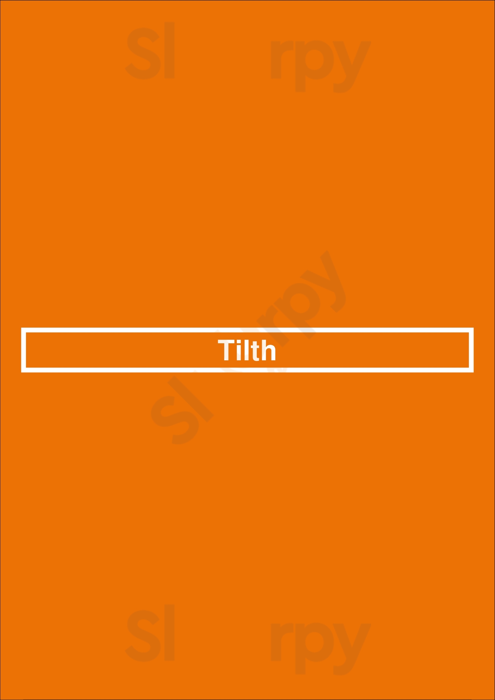 Tilth Seattle Menu - 1