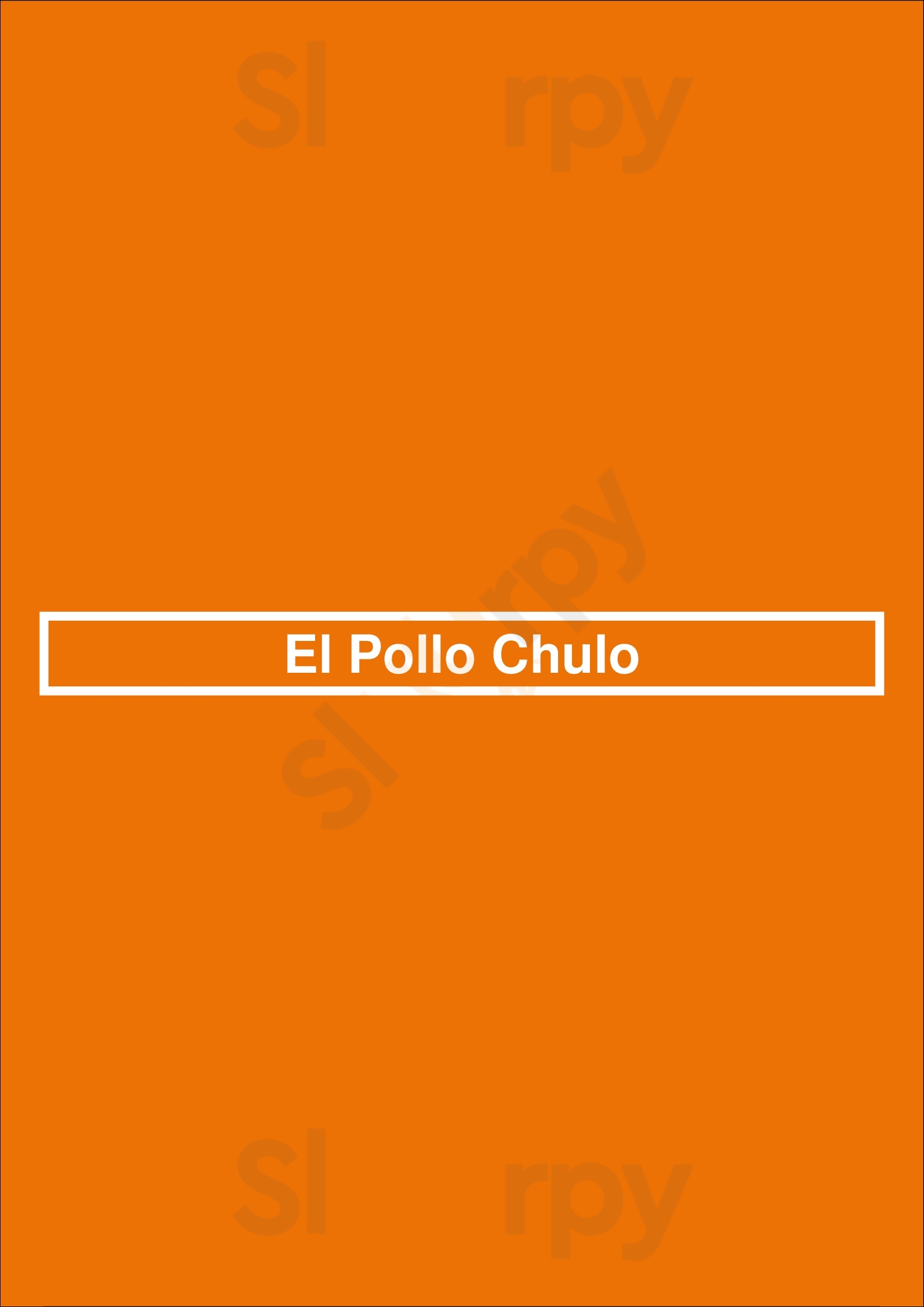 Main Menu - El Pollo Chulo