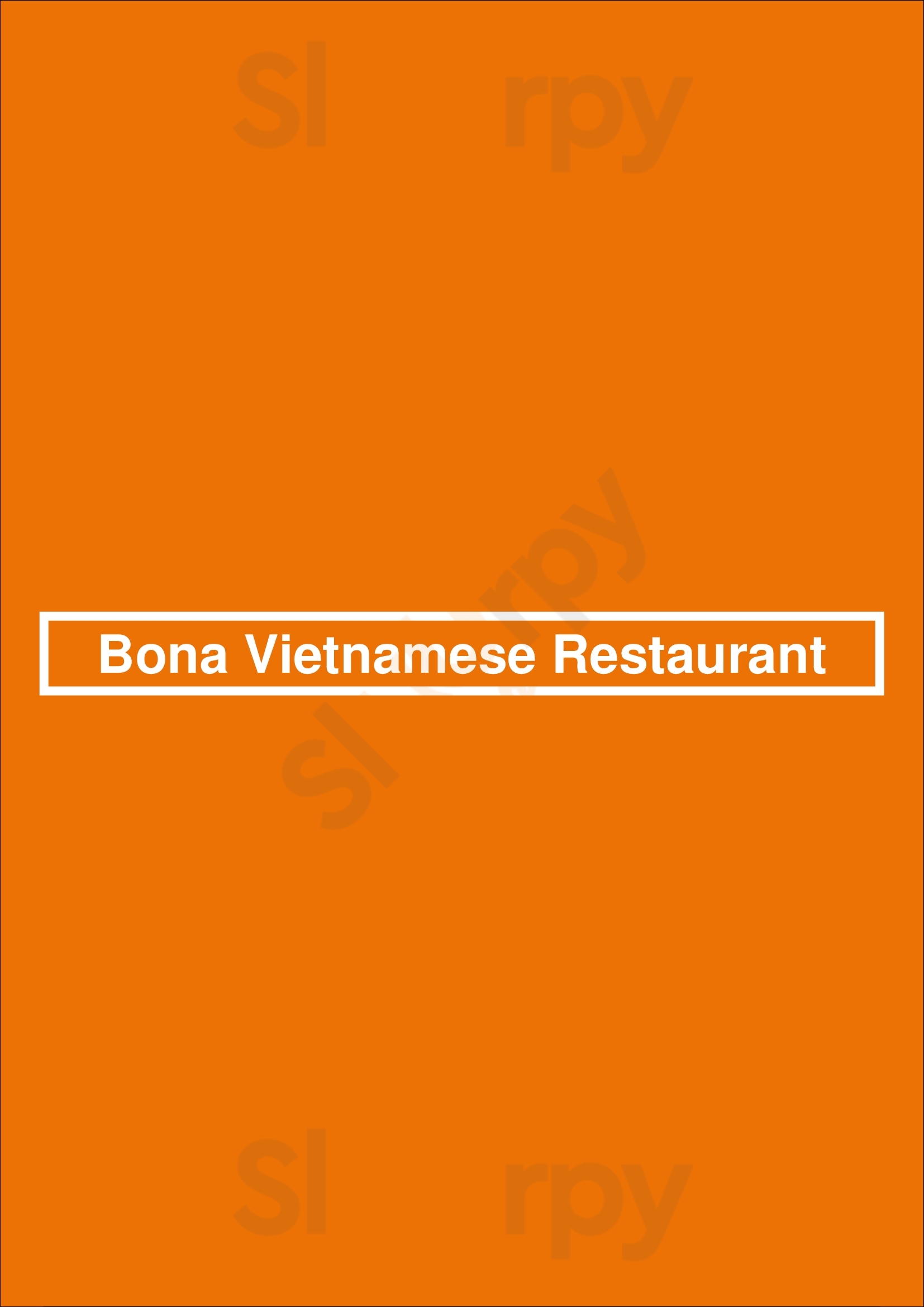 Bona Vietnamese Restaurant Minneapolis Menu - 1