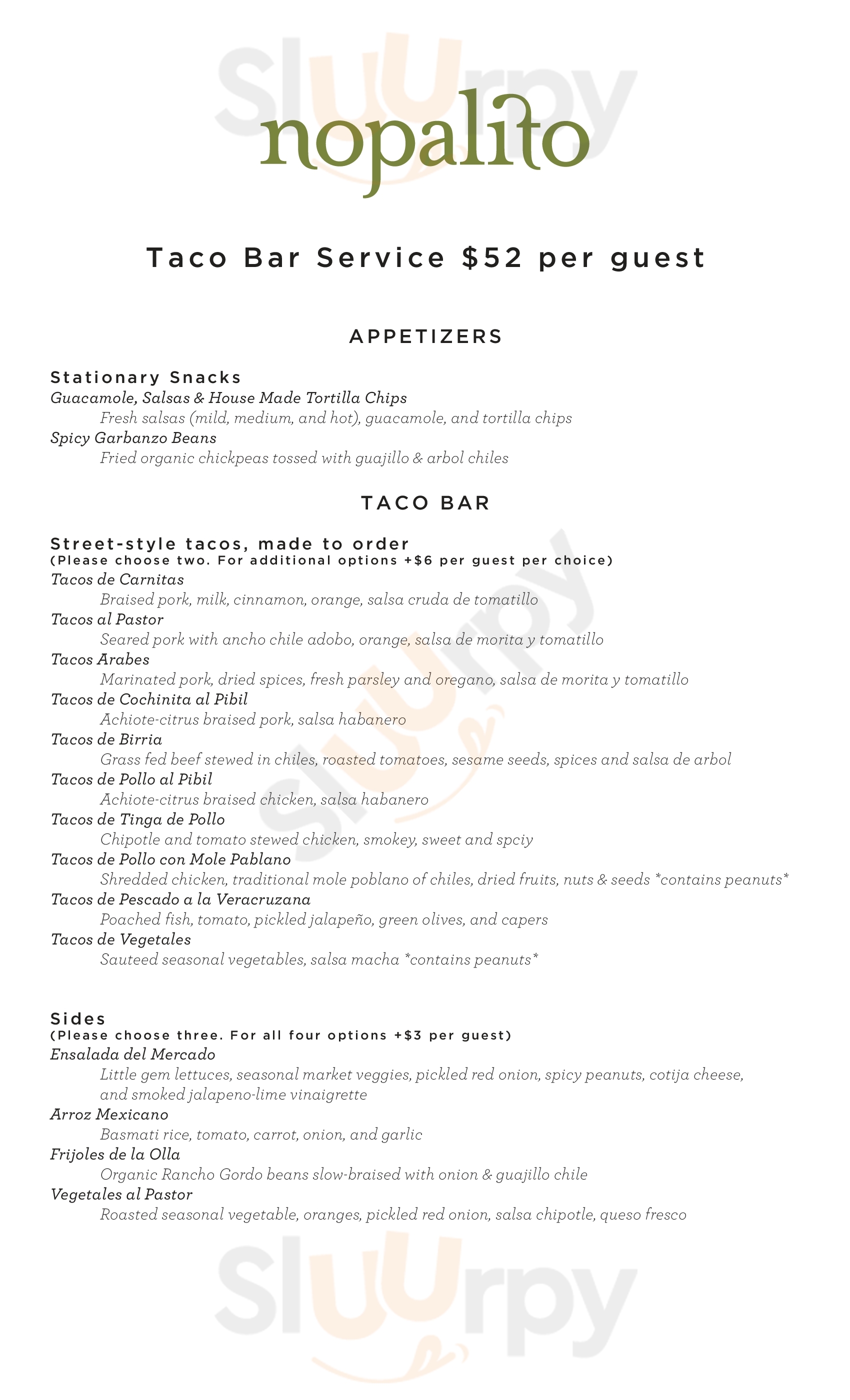 Nopalito San Francisco Menu - 1