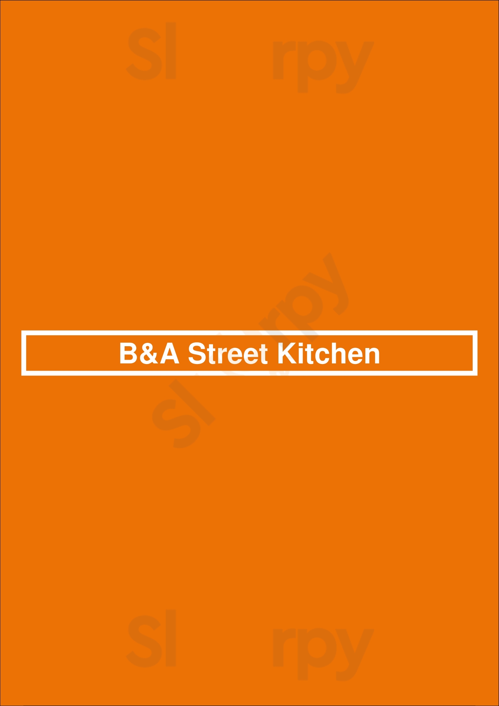 B&a Street Kitchen Cincinnati Menu - 1