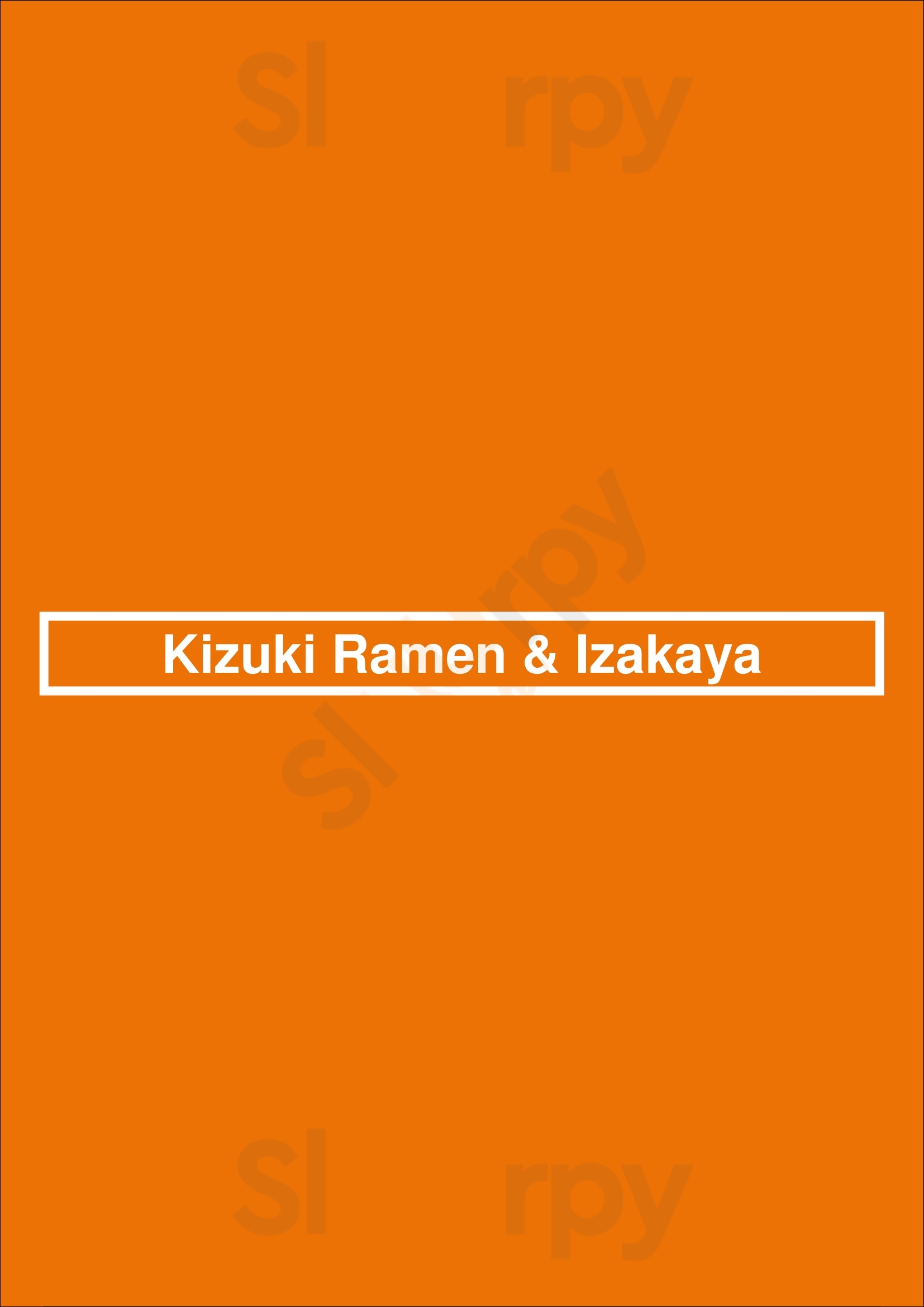 Kizuki Ramen & Izakaya Seattle Menu - 1
