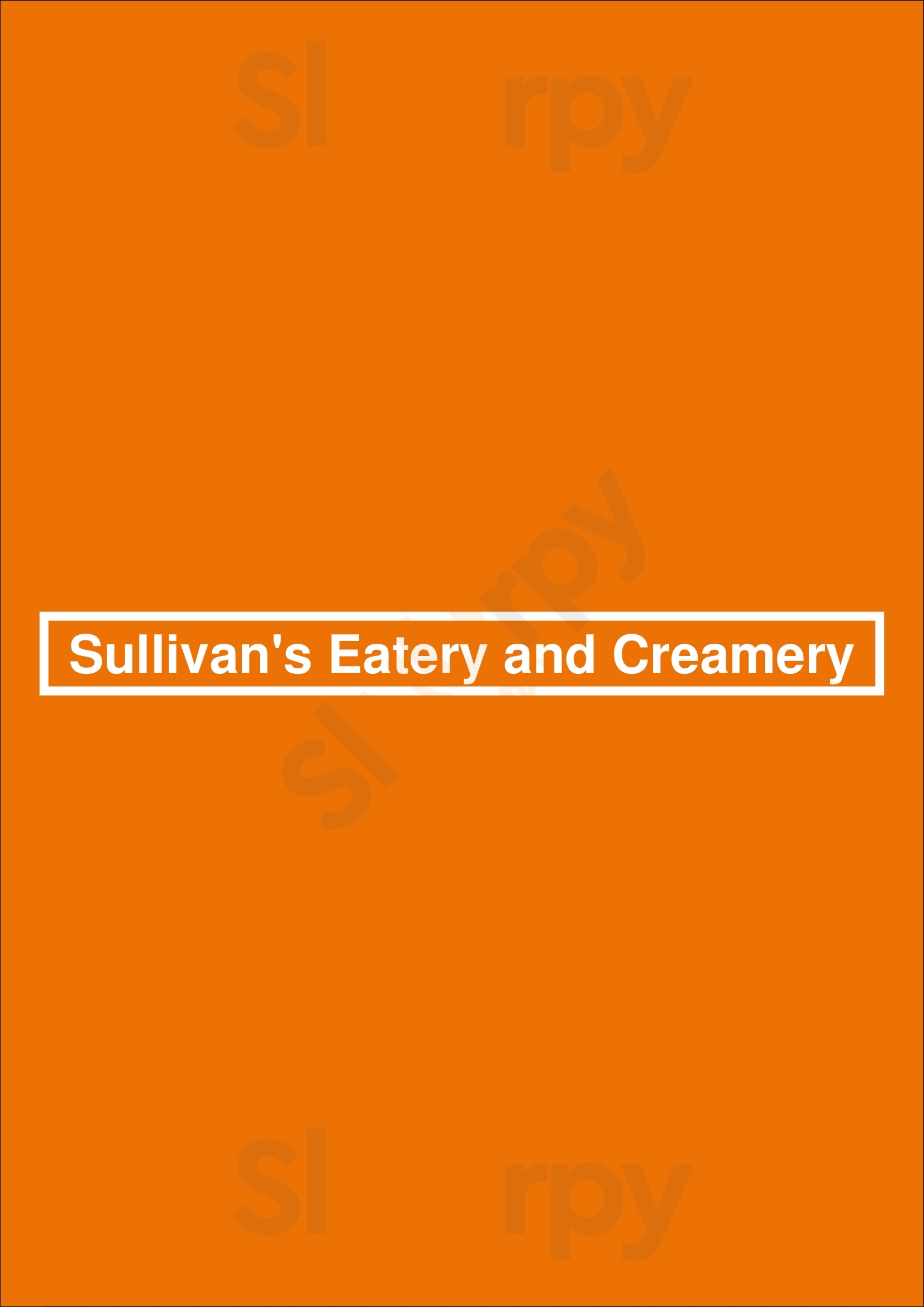 Sullivan's Eatery & Creamery Tucson Menu - 1