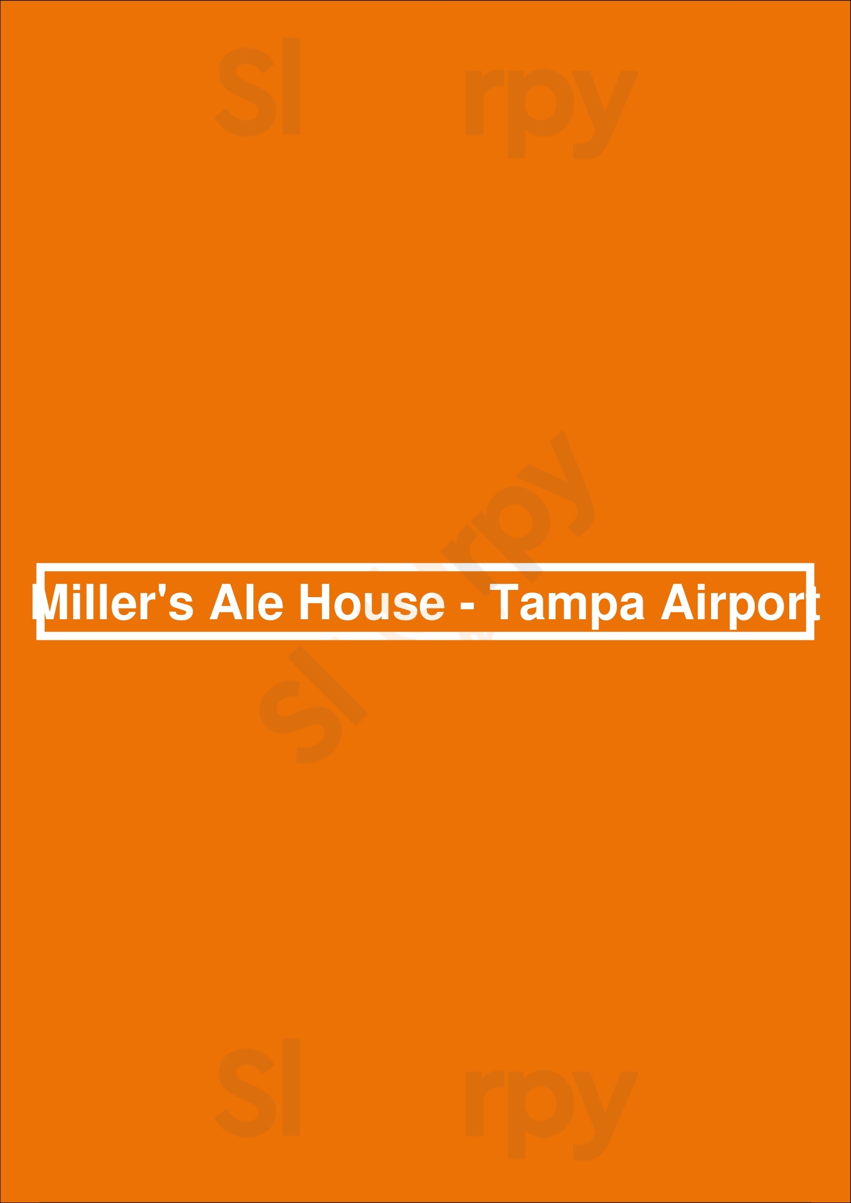 Miller's Ale House - Tampa Airport Tampa Menu - 1