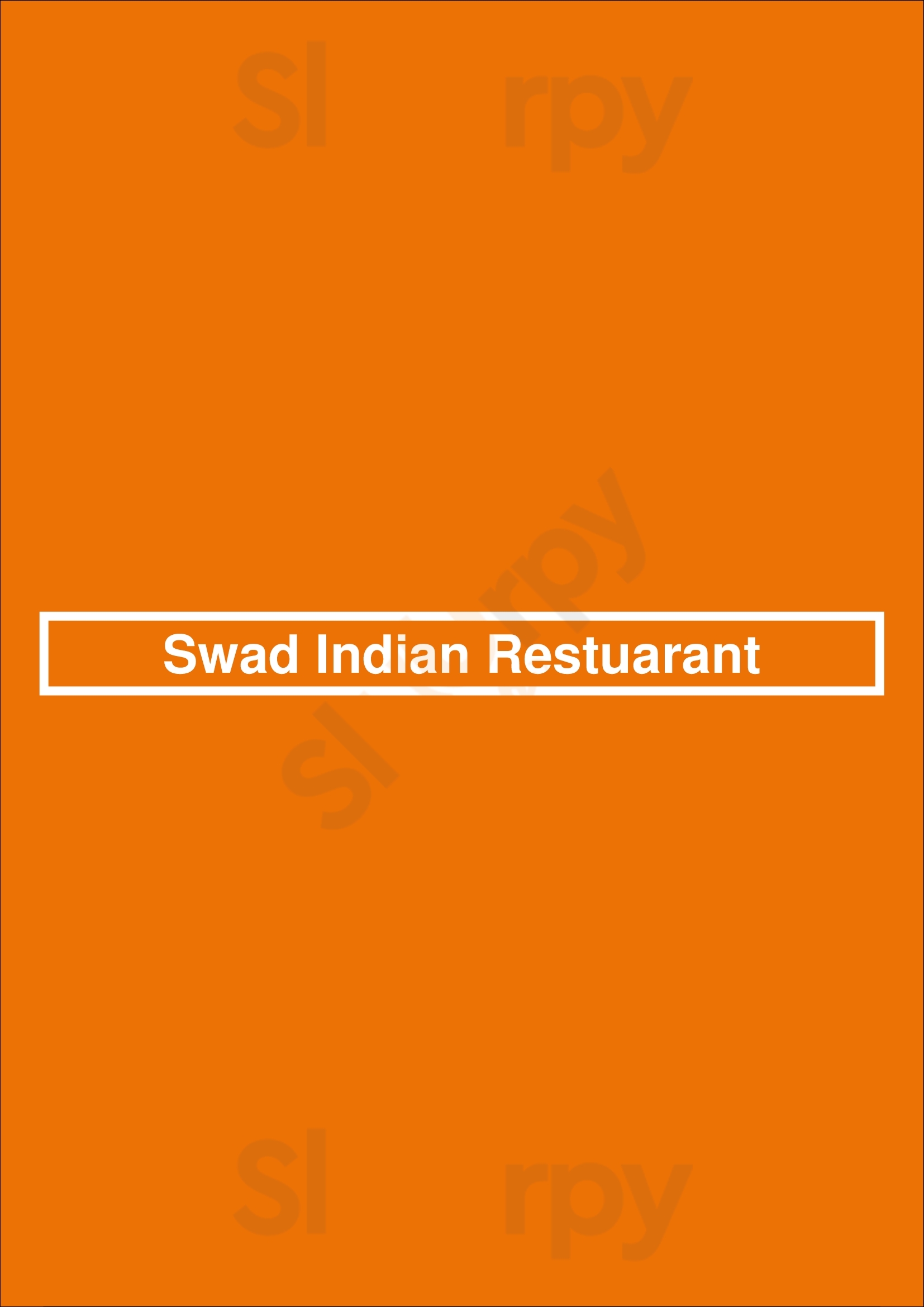 Main Menu - Swad Indian Restuarant