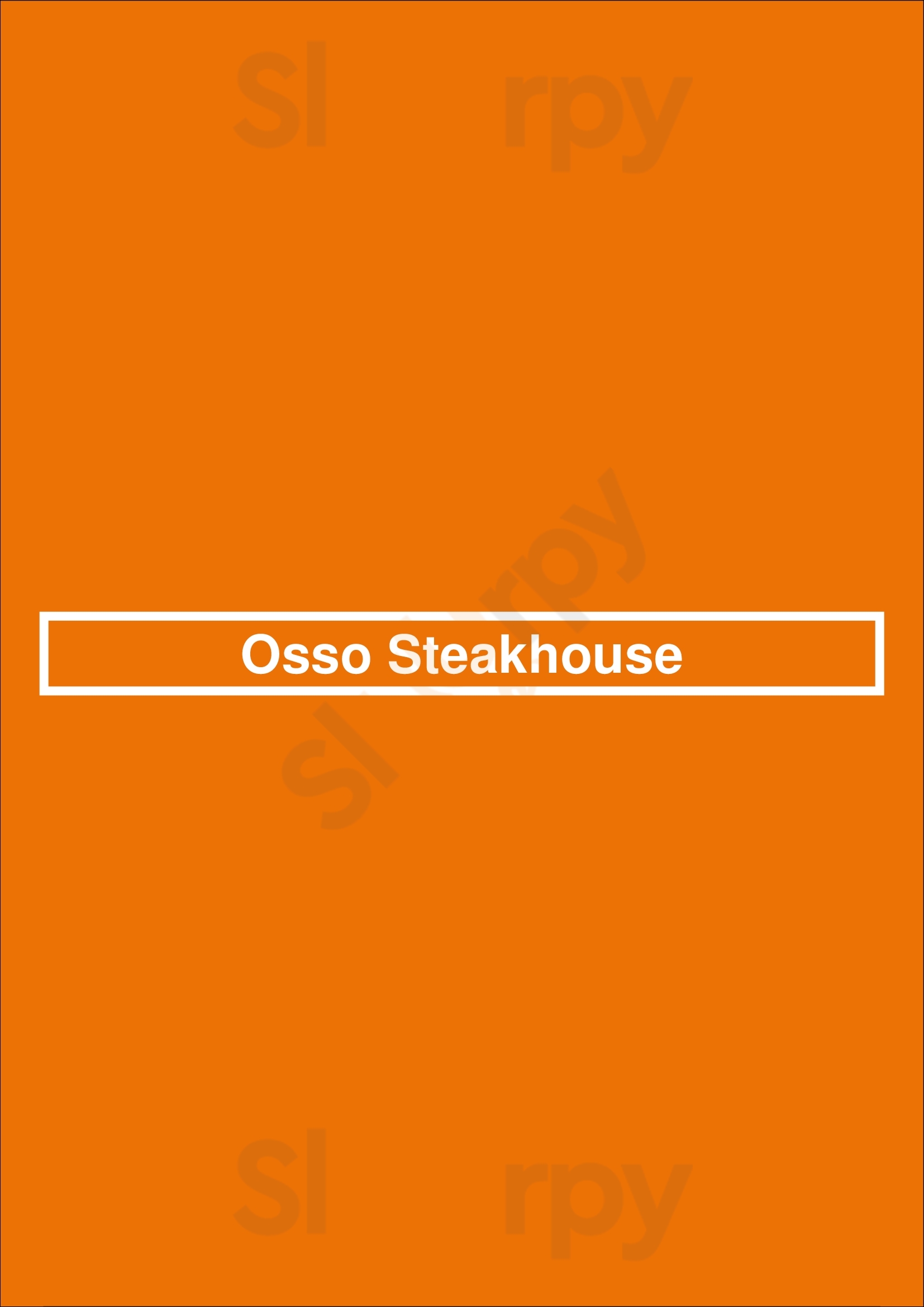 Osso Steakhouse San Francisco Menu - 1