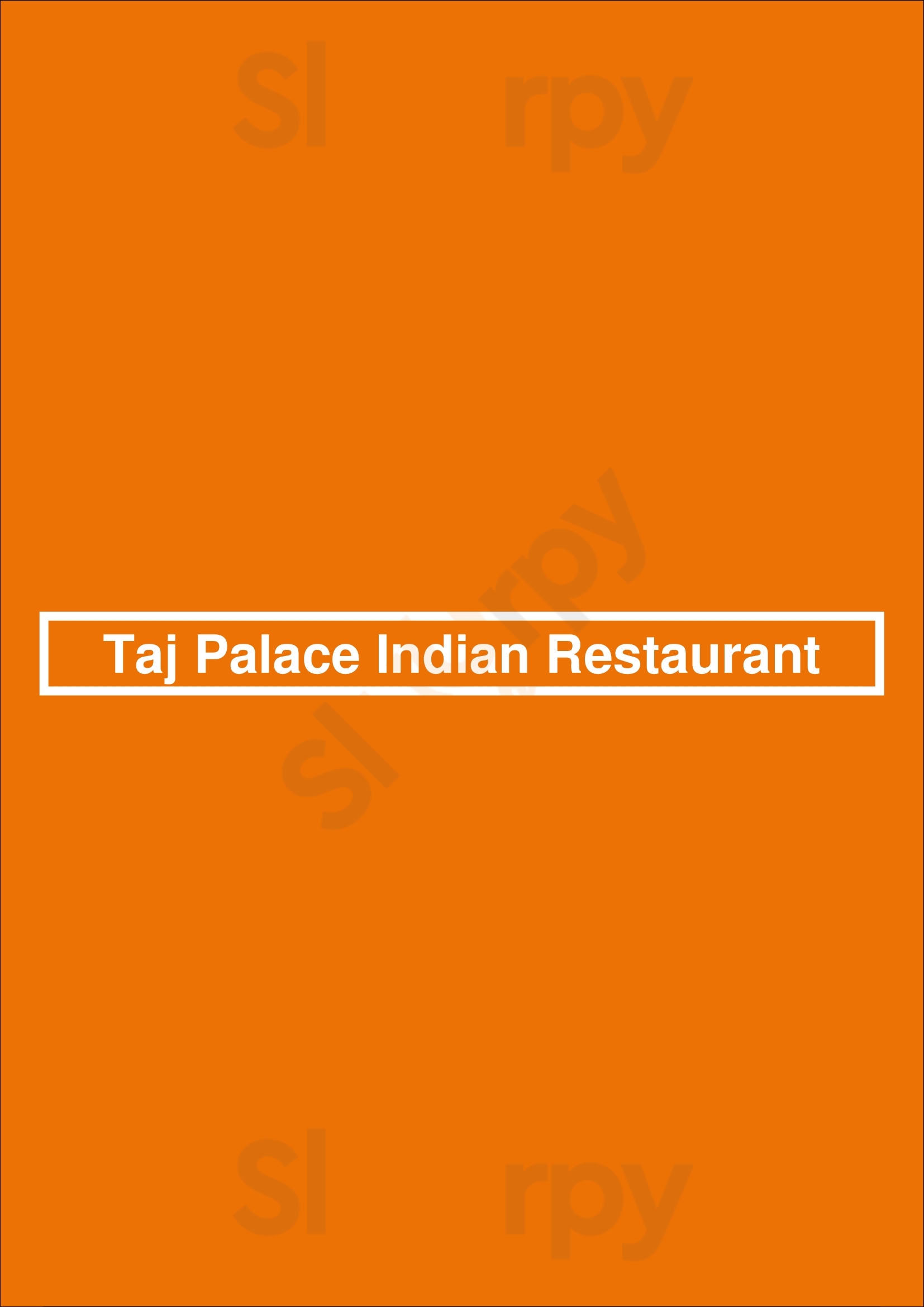 Taj Palace Indian Restaurant Louisville Menu - 1