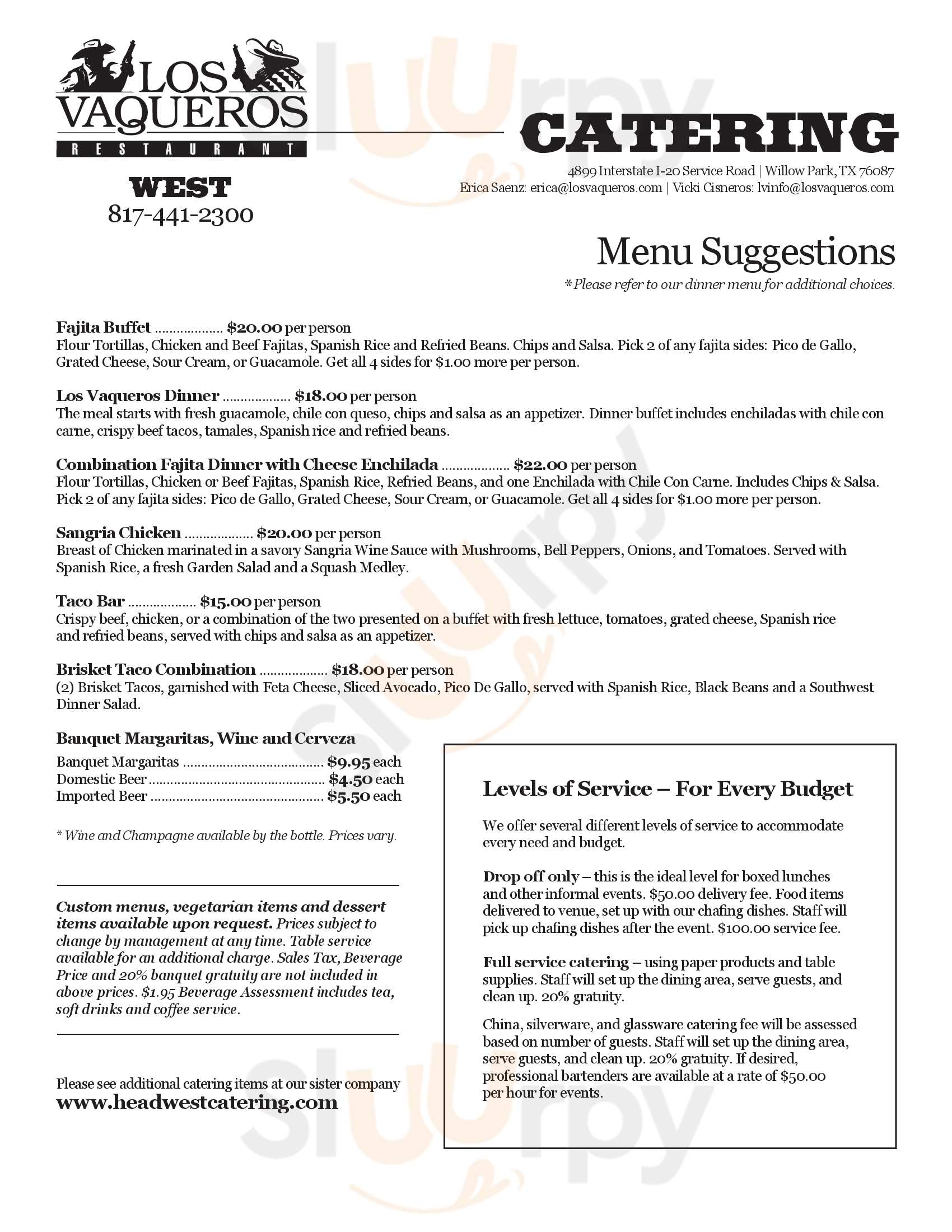 Main Menu - Los Vaqueros