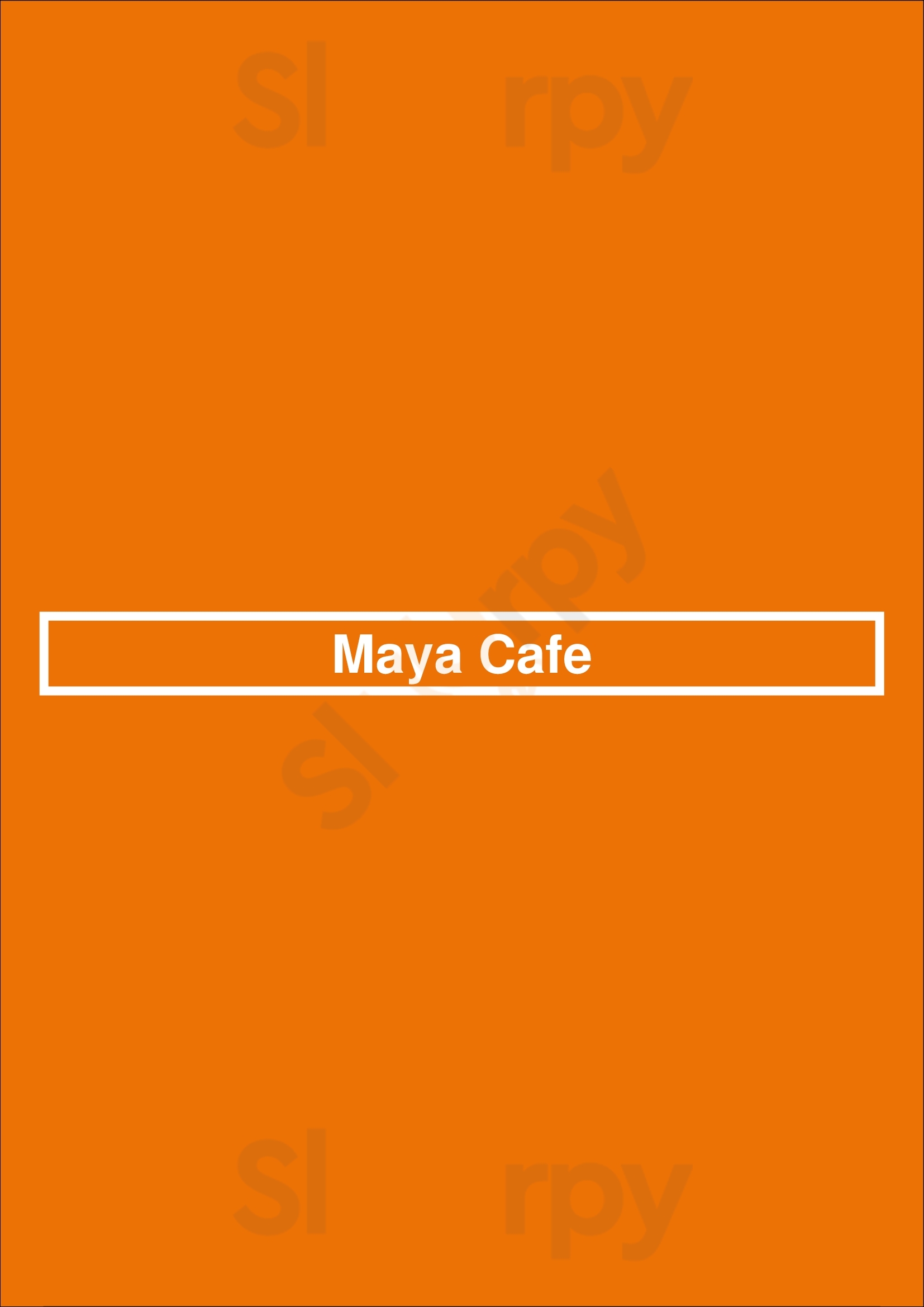 Maya's Cafe San Jose Menu - 1
