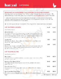 Hat Yai menu