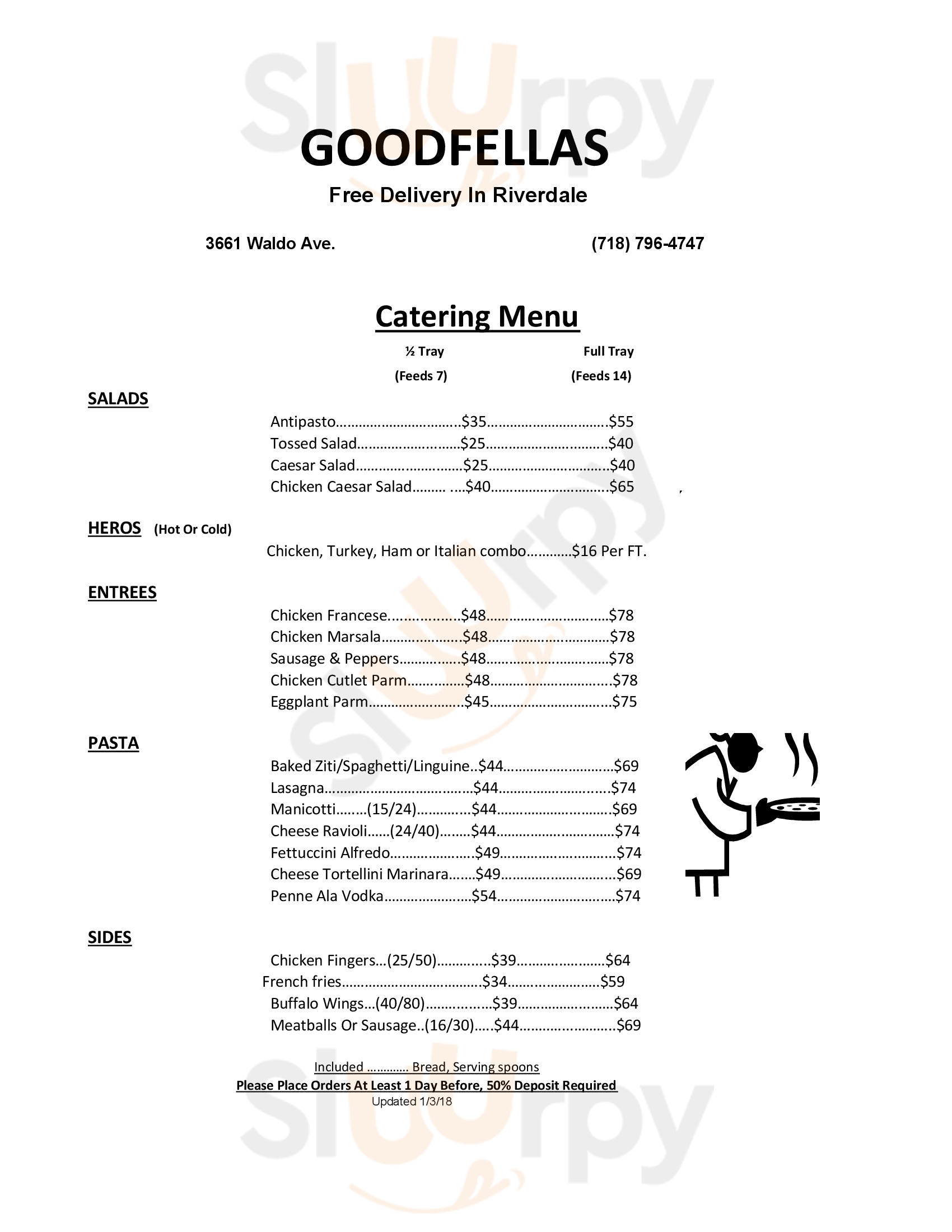 Goodfellas Bronx Menu - 1