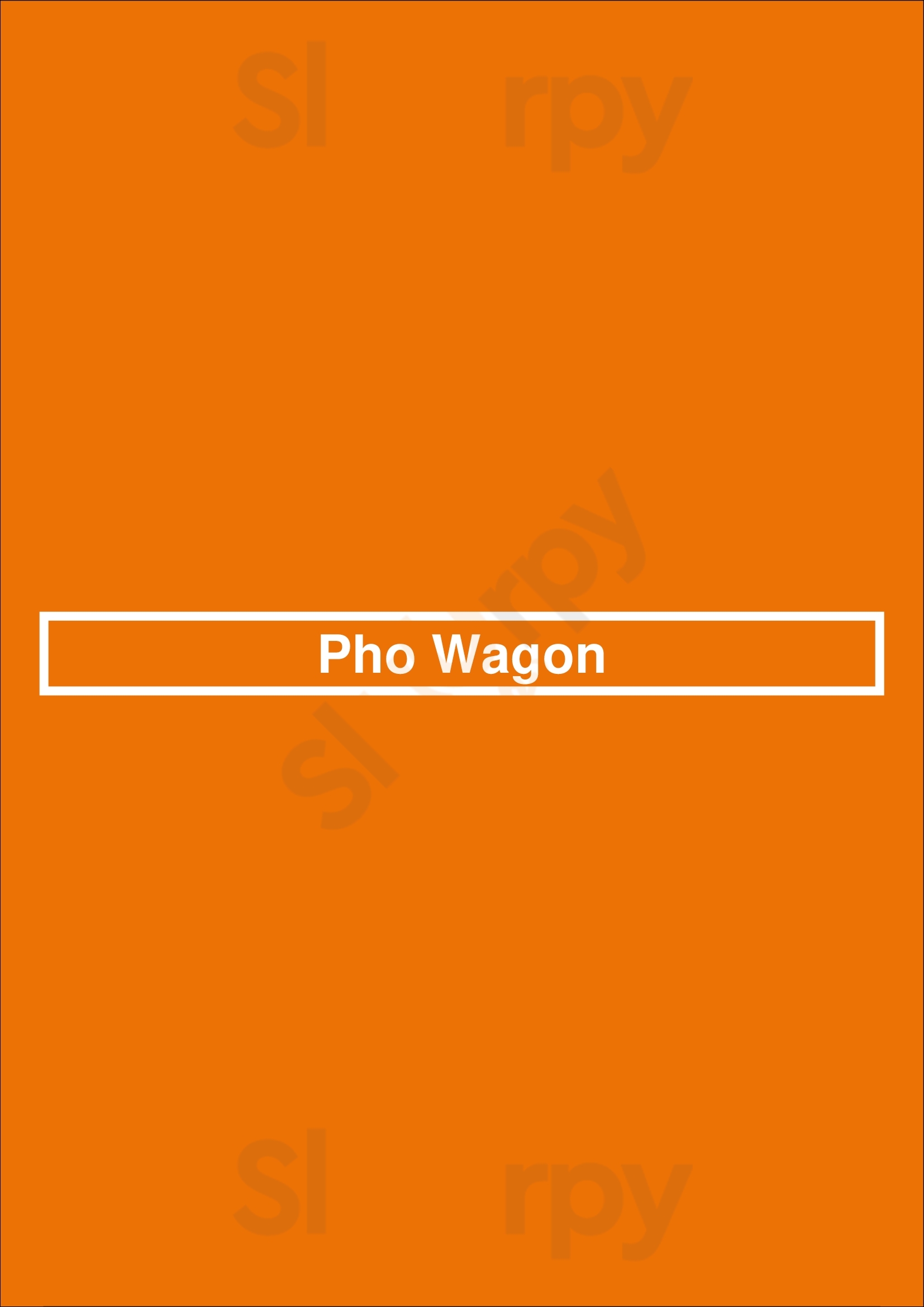 Pho Wagon San Jose Menu - 1