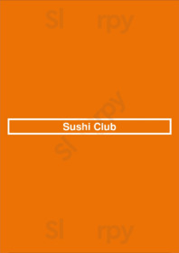 Sushi Club menu