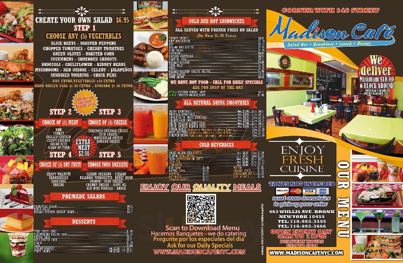 Main Menu - Madison Cafe
