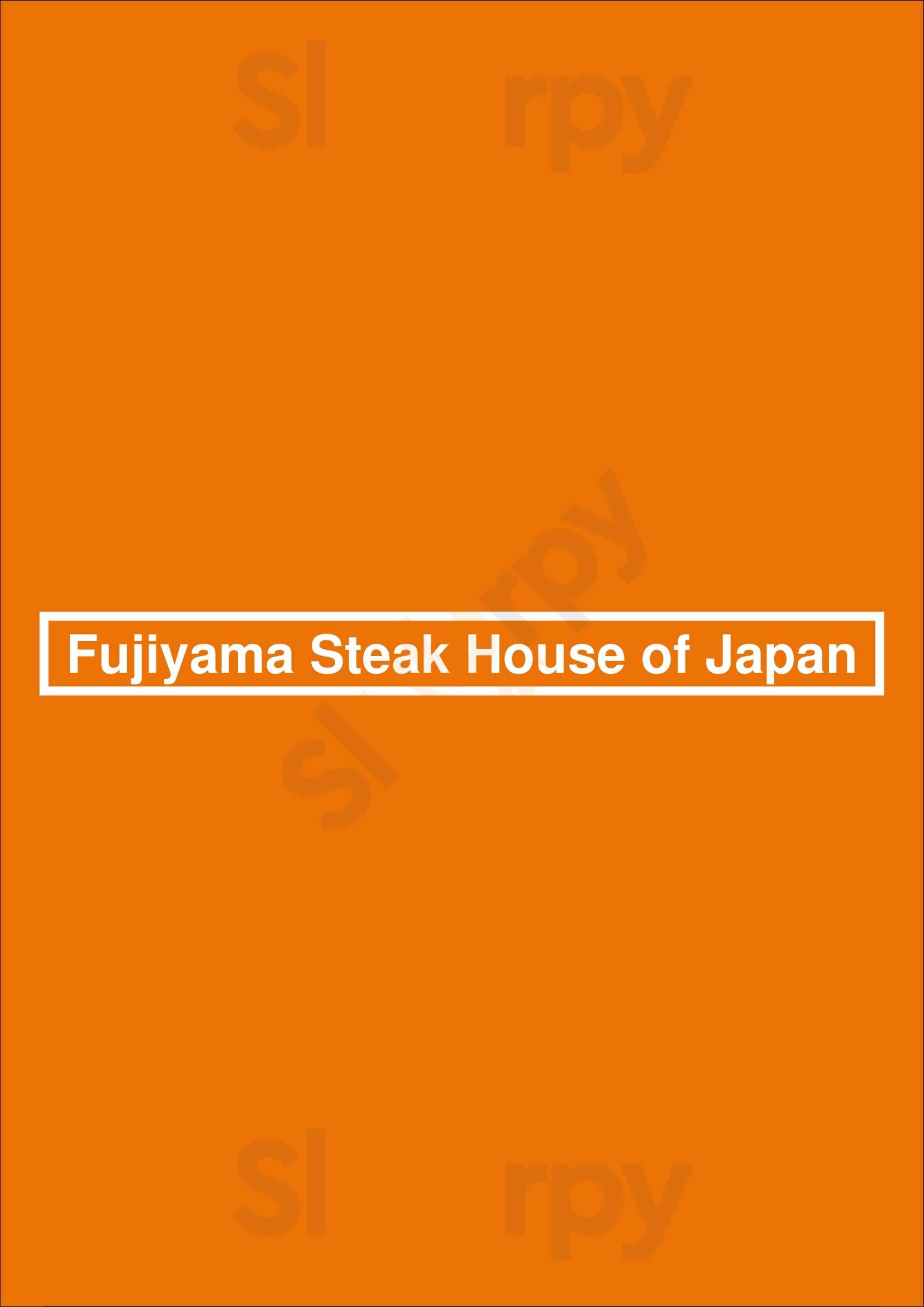 Fujiyama Steak House Of Japan Indianapolis Menu - 1