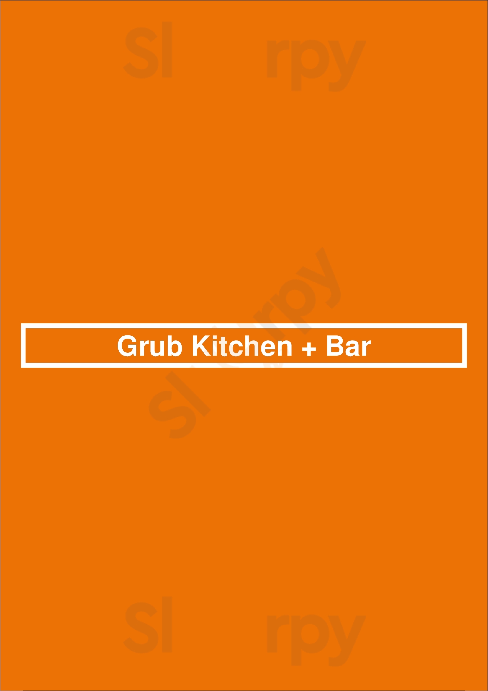 Grub Kitchen & Bar Fort Worth Menu - 1