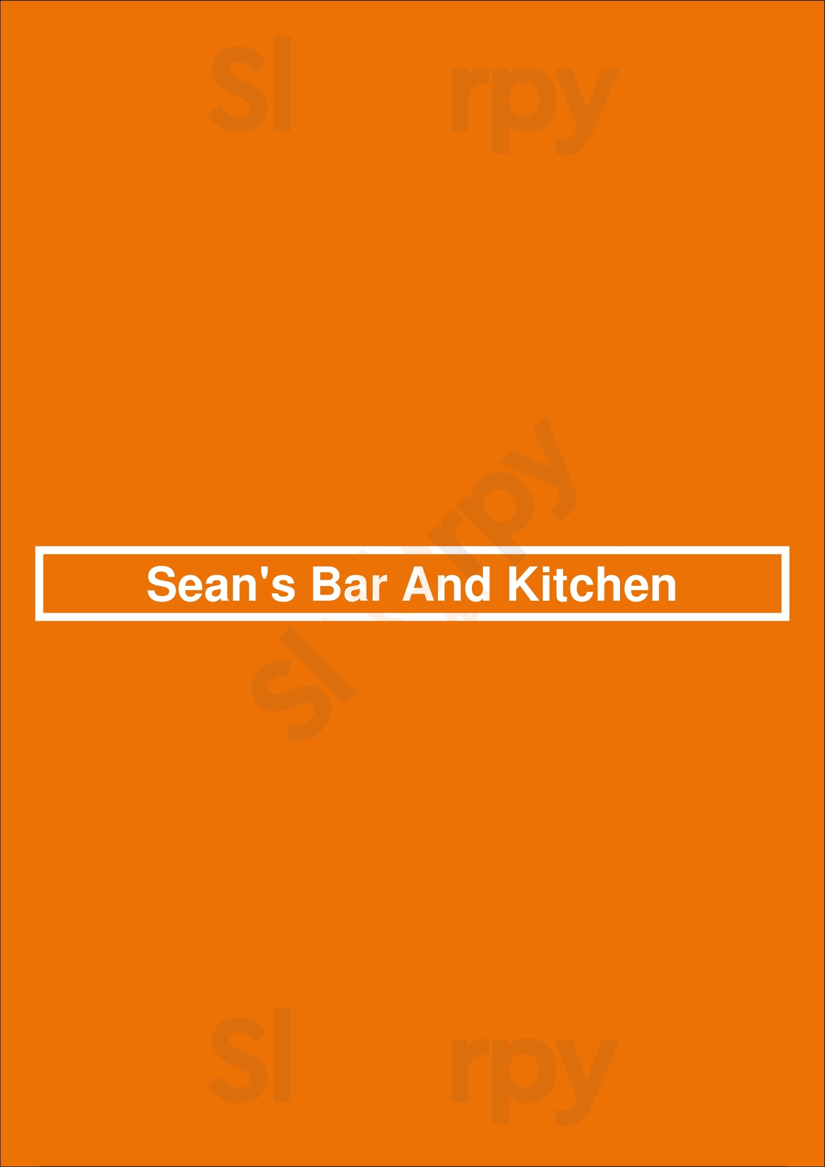 Sean's Bar And Kitchen New York City Menu - 1