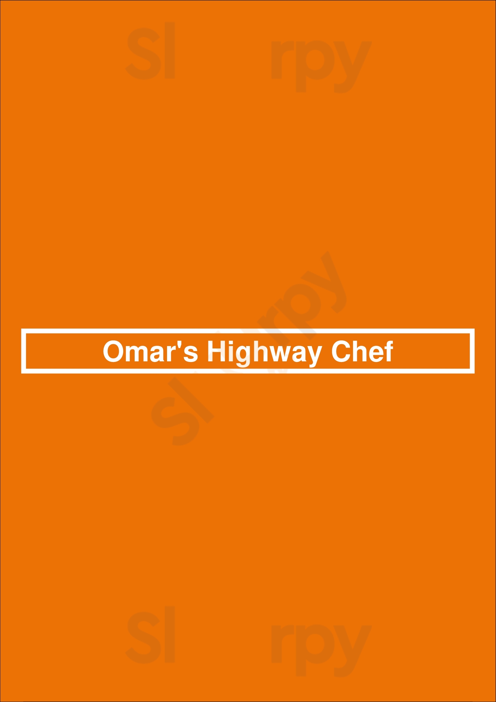 Omar's Highway Chef Tucson Menu - 1