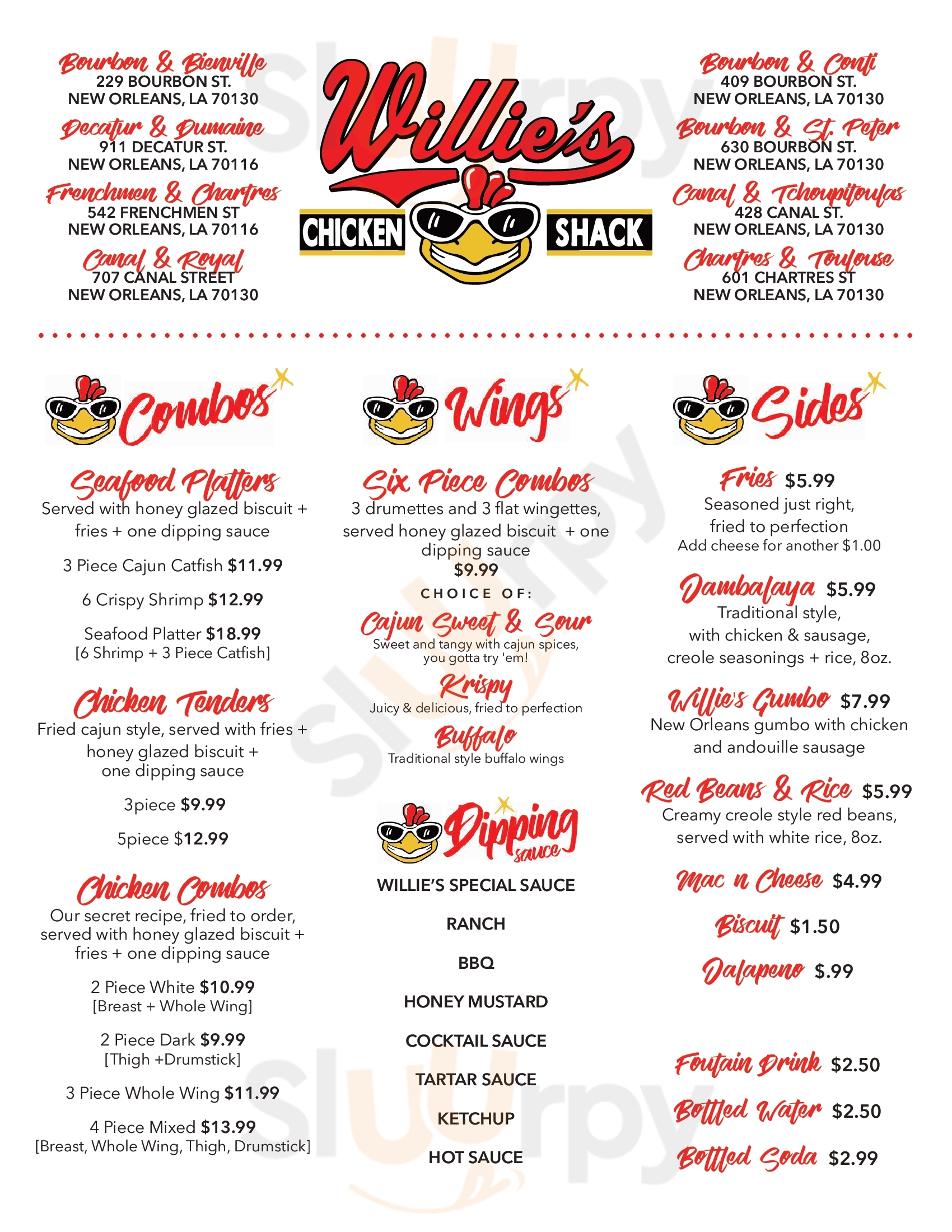 Main Menu - Willie's Chicken Shack