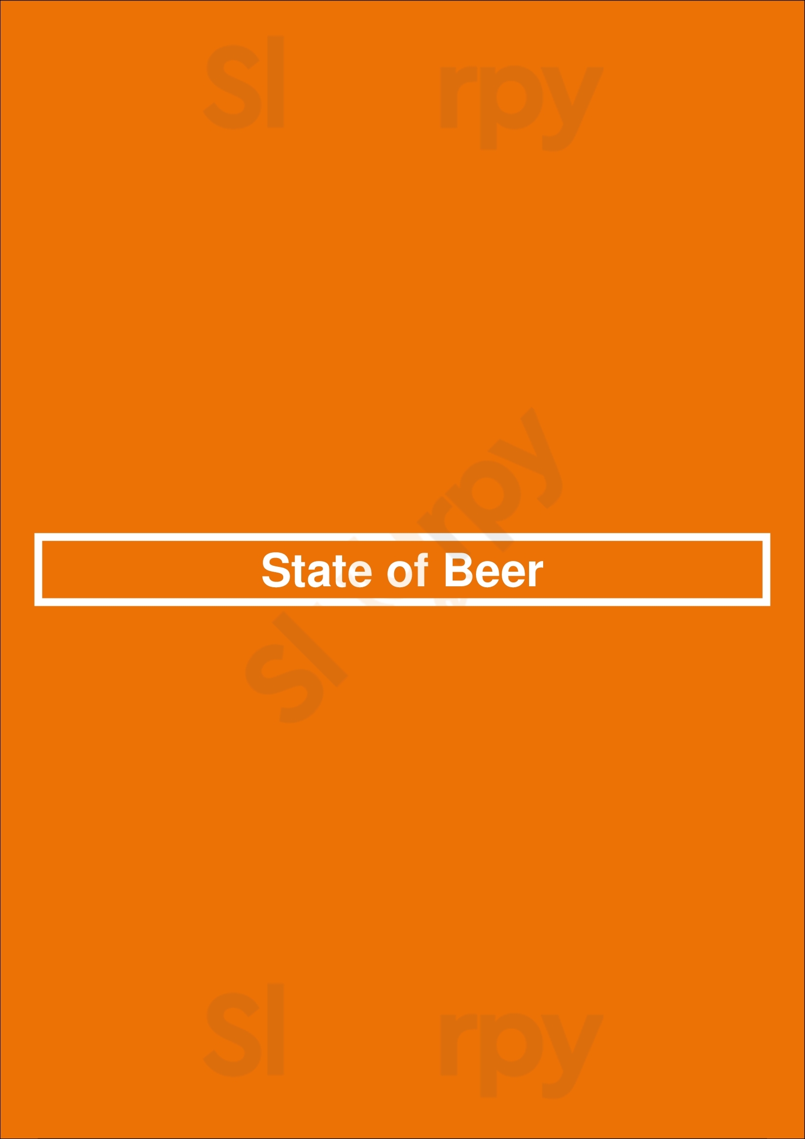 State Of Beer Raleigh Menu - 1