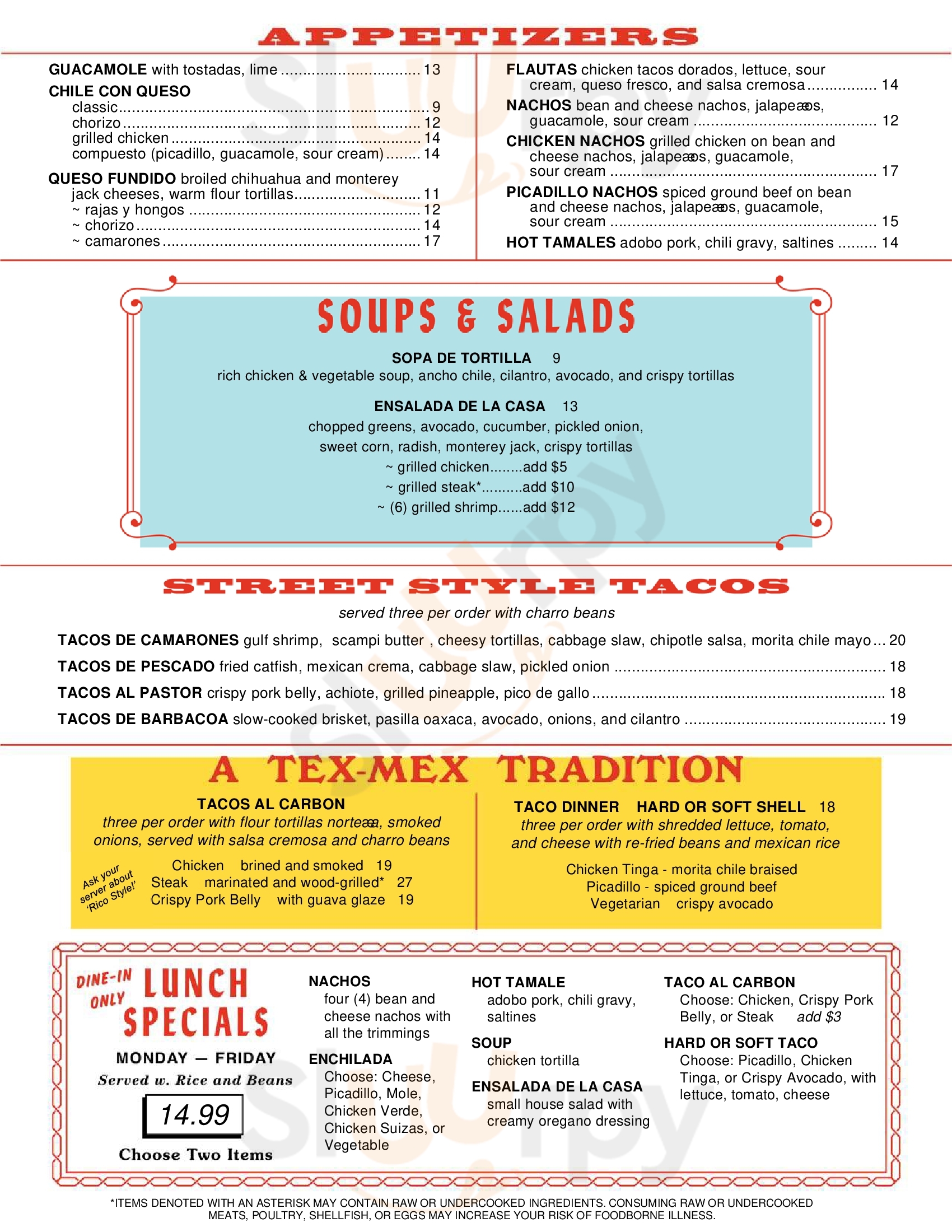 Main Menu - Superica Buckhead