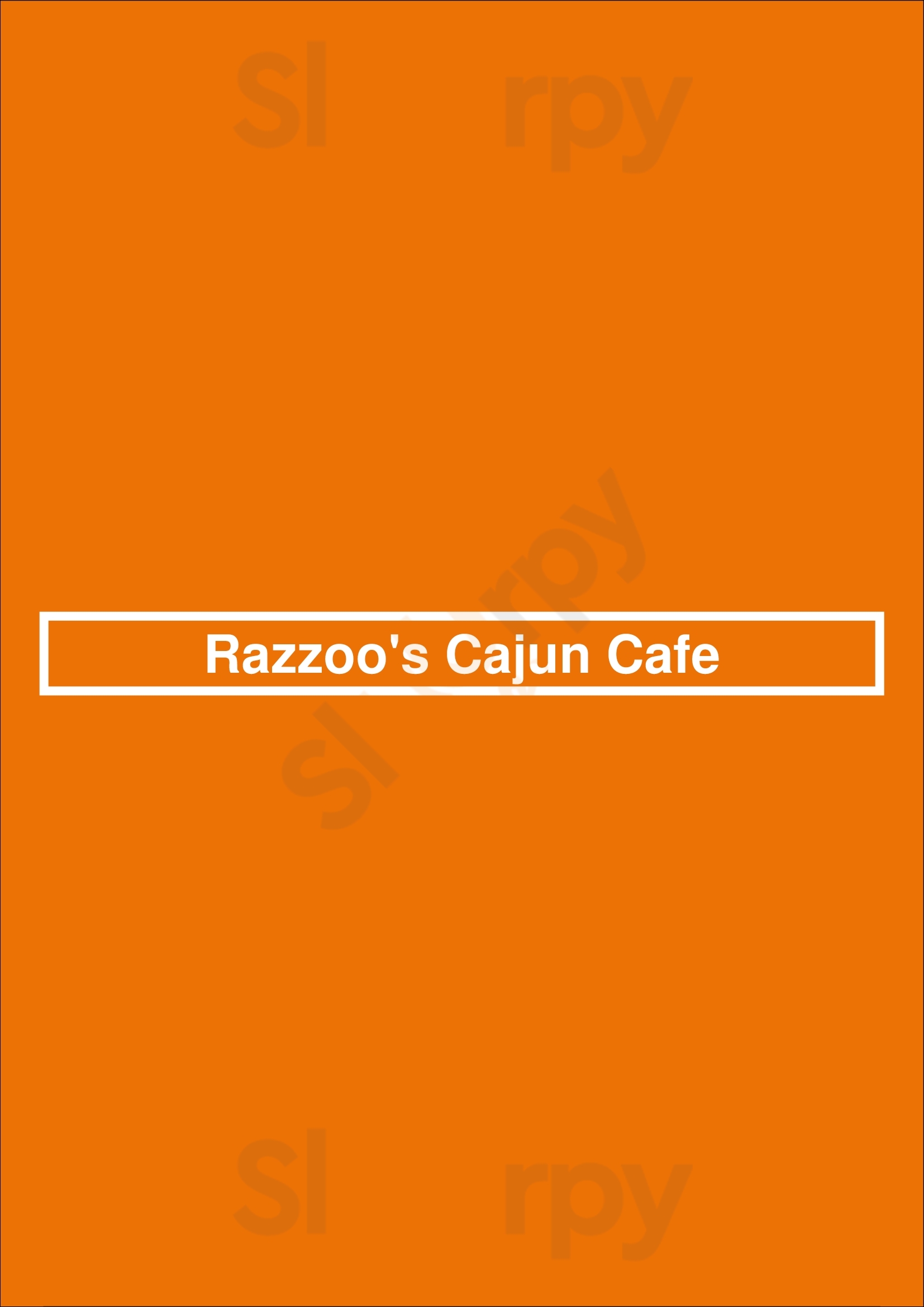 Razzoo's Cajun Cafe Dallas Menu - 1