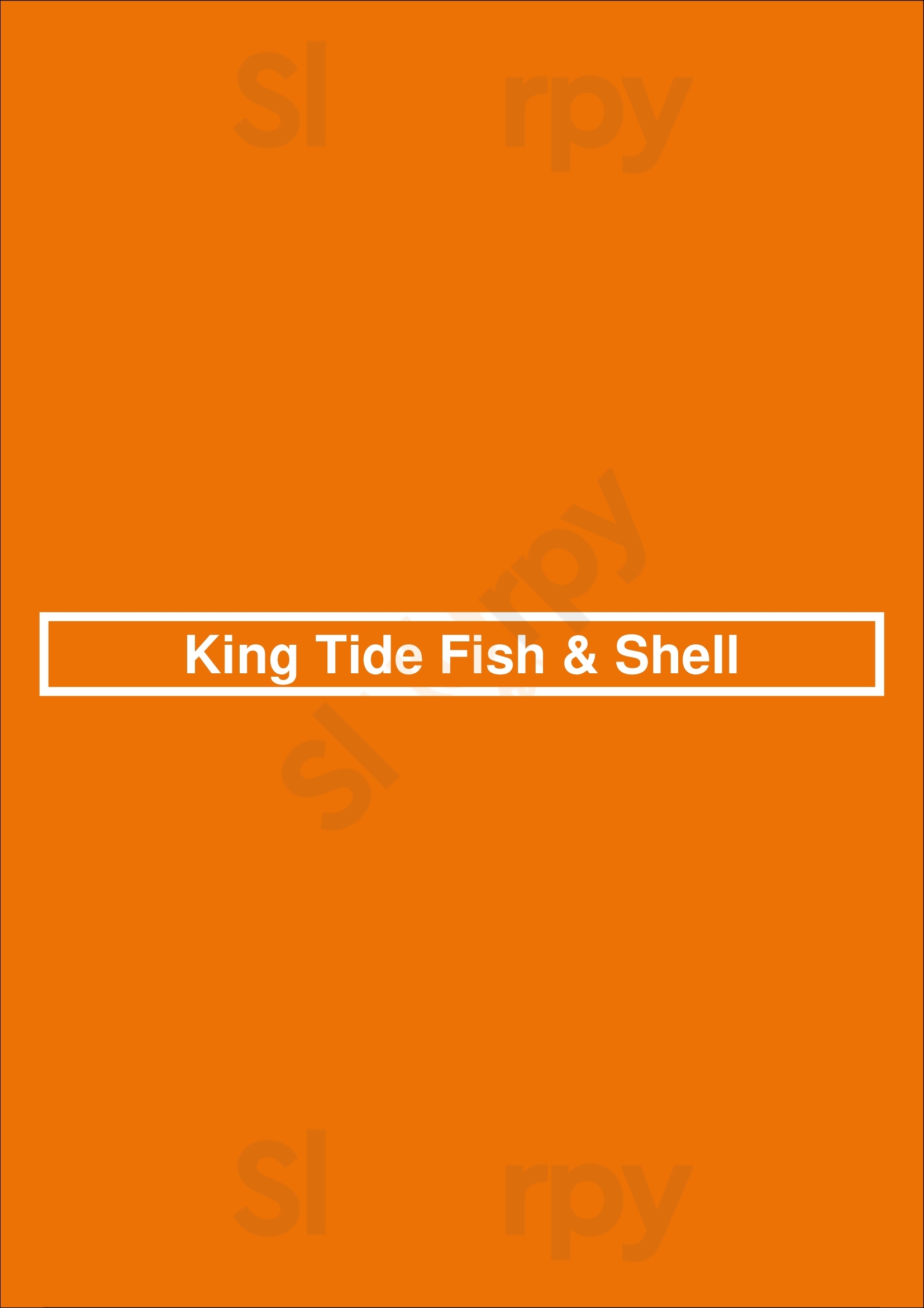 King Tide Fish & Shell Portland Menu - 1