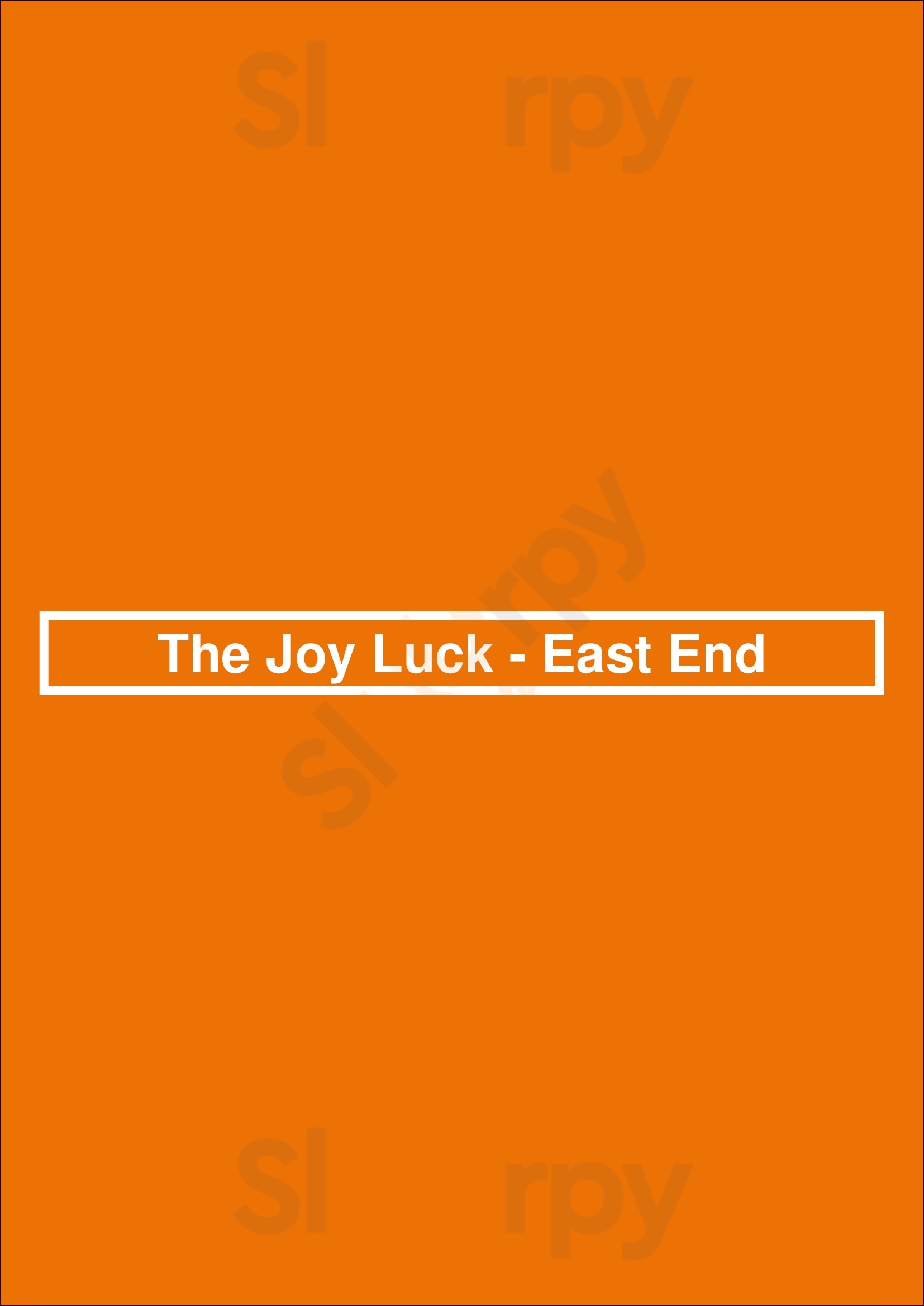 The Joy Luck - East End Louisville Menu - 1
